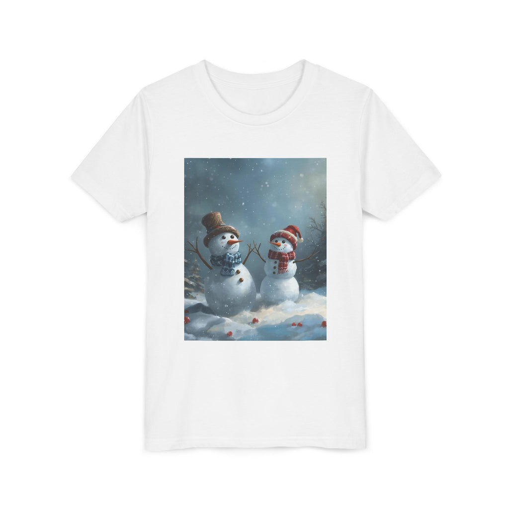 Youth Christmas Snowman Tee, Winter T-Shirt, Christmas Gift, Holiday Apparel, Kids Winter Wear, Cute Snowman Design