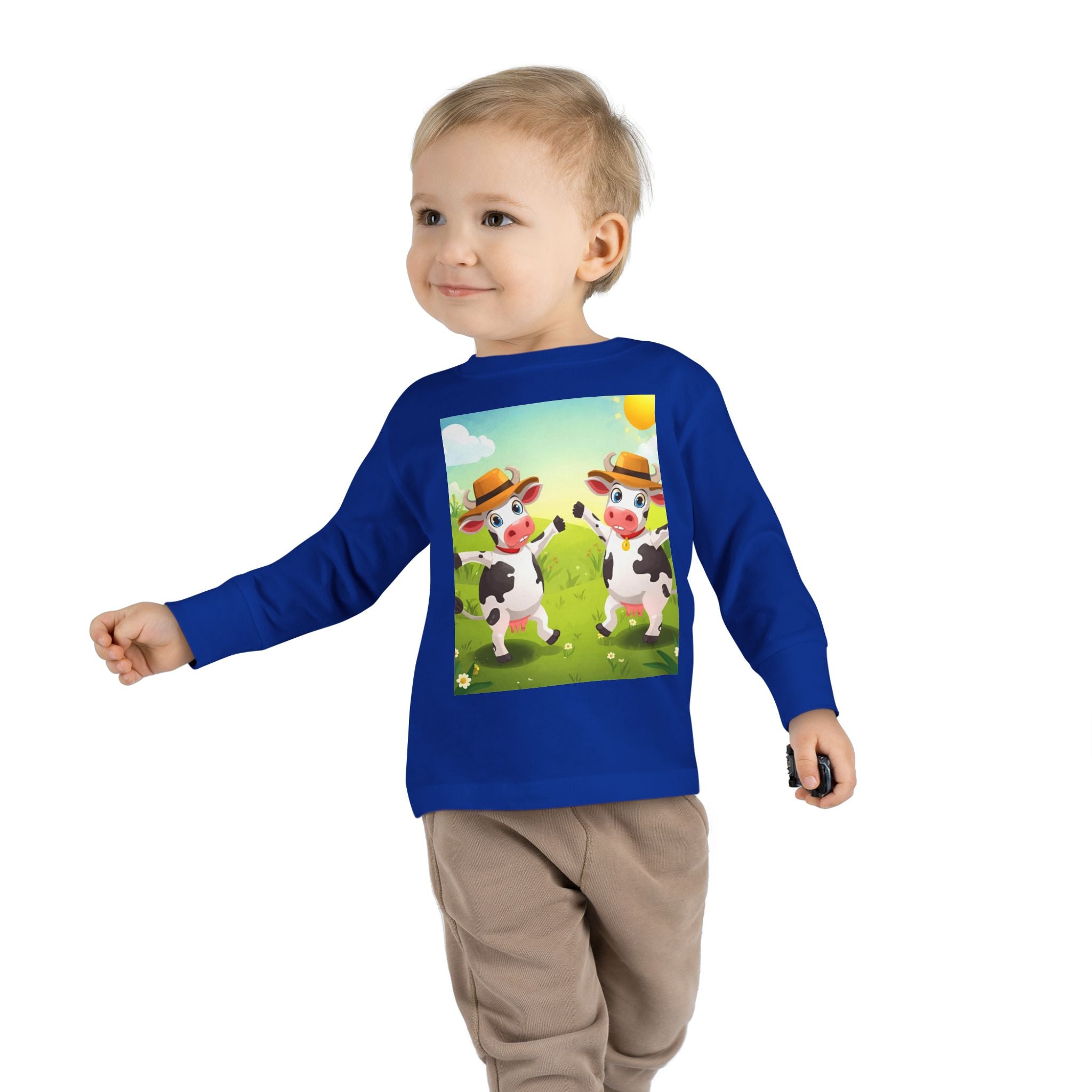 Cute Cows Farm Fun Toddler Long Sleeve Tee