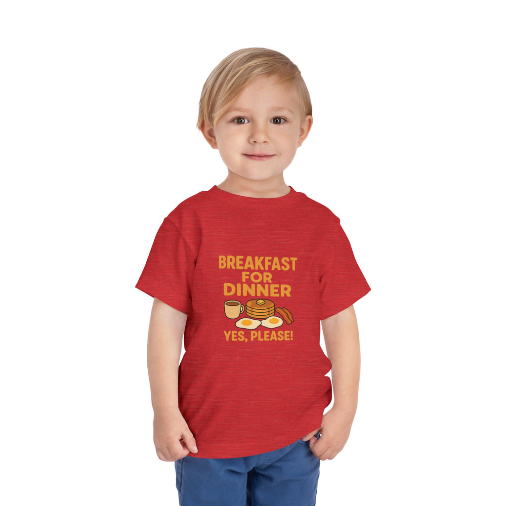 Breakfast For Dinner Toddler Short Sleeve Tee