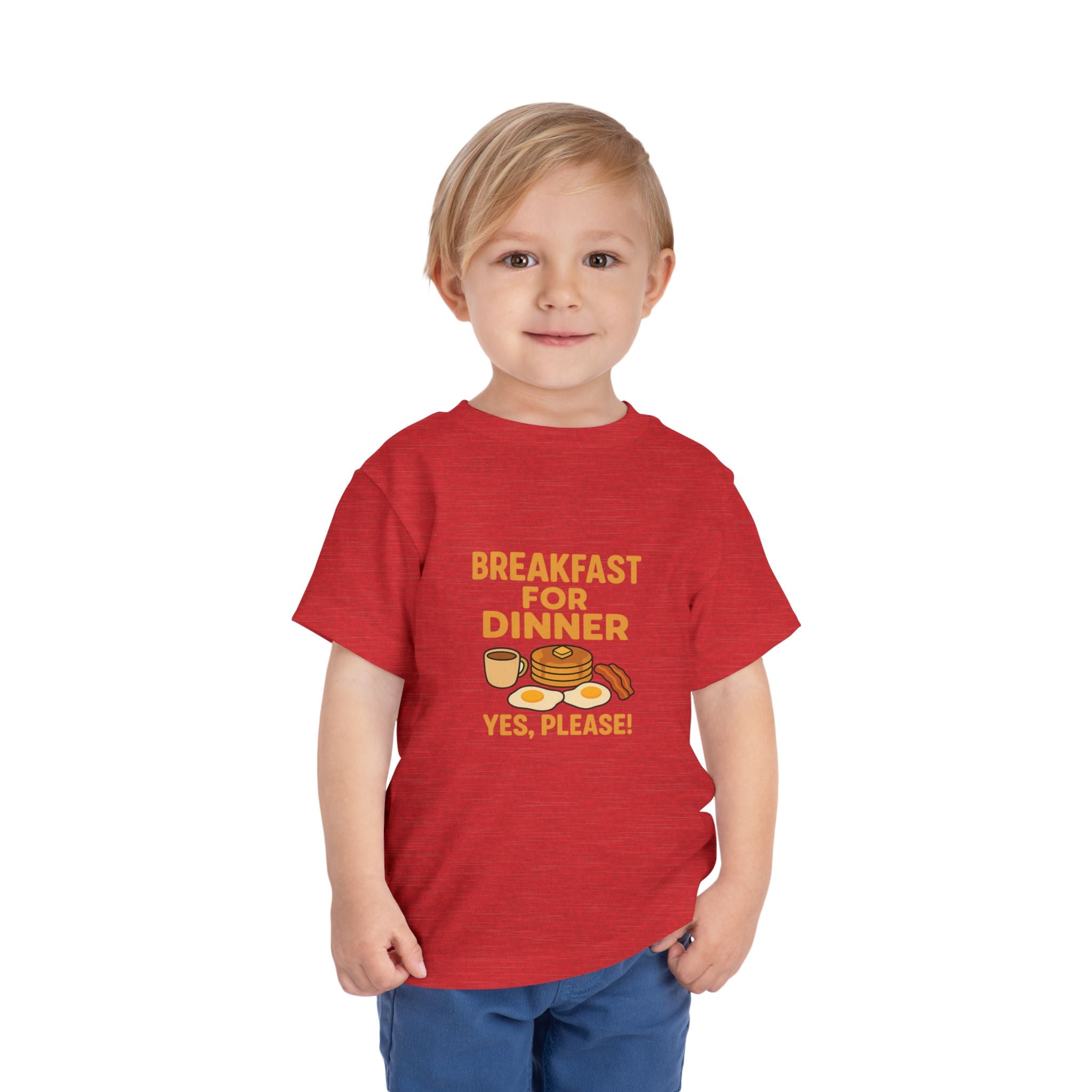 Breakfast For Dinner Toddler Short Sleeve Tee