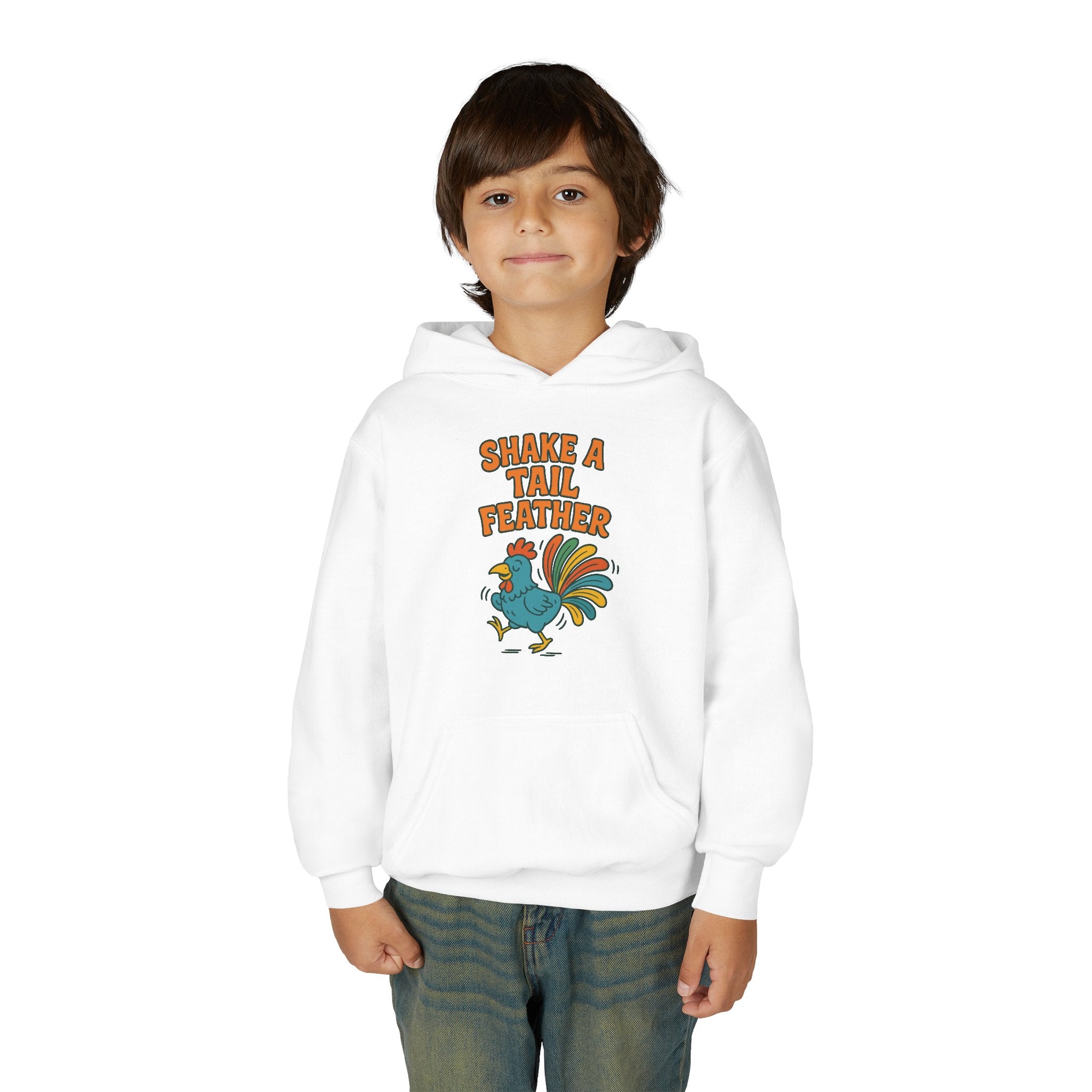Shake A Tail Feather Youth Heavy Blend Hooded Sweatshirt