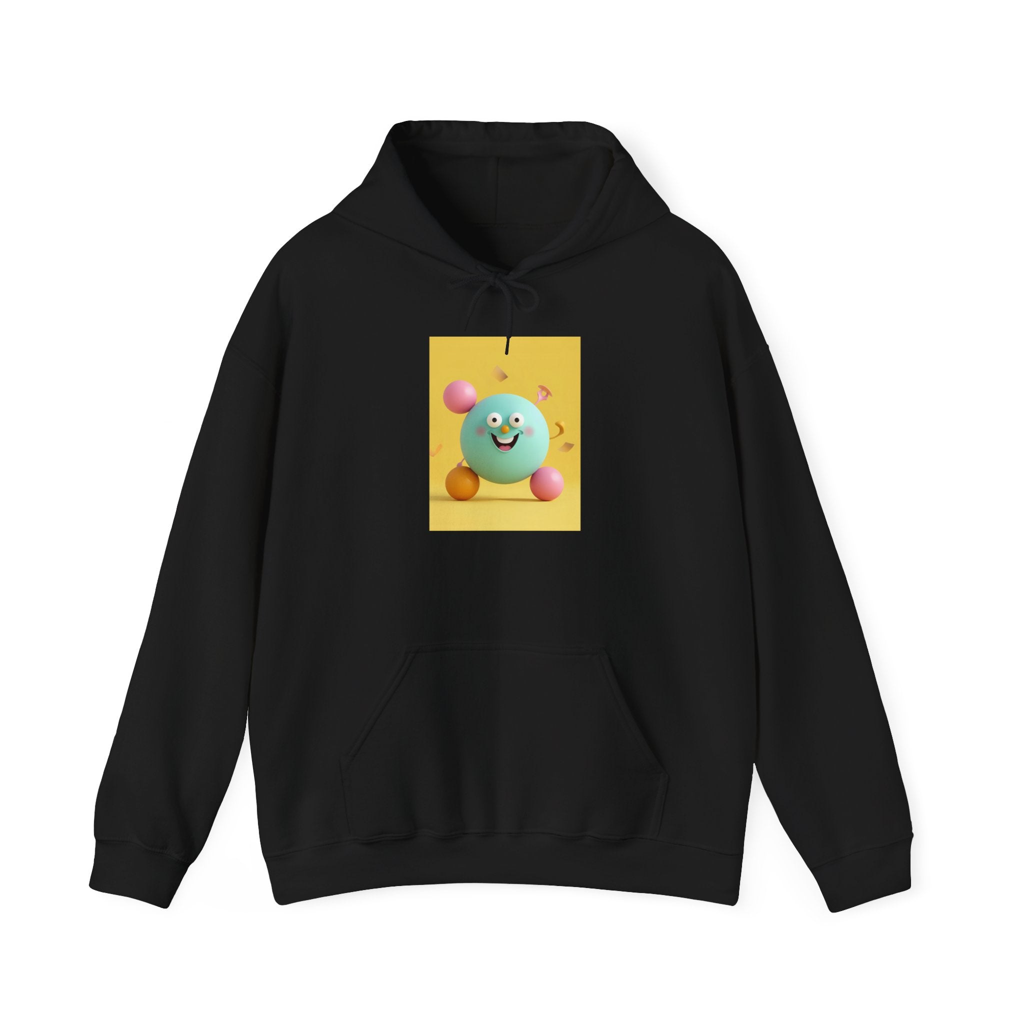 Playful Colorful Character Hooded Sweatshirt | Cute Unisex Pullover for Every Occasion, Cozy Hooded Top, Fun Gift, Casual Style
