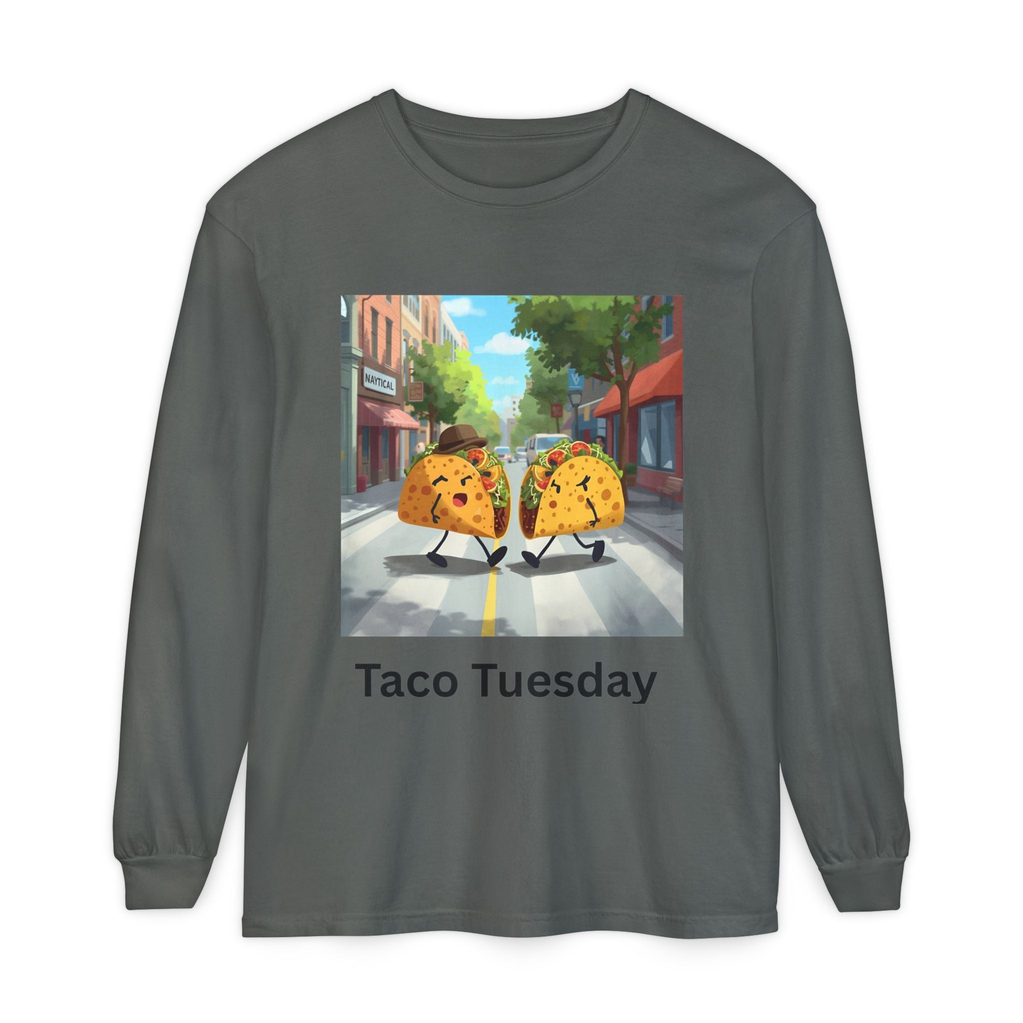 Taco Tuesday Unisex Garment-dyed Long Sleeve T-Shirt