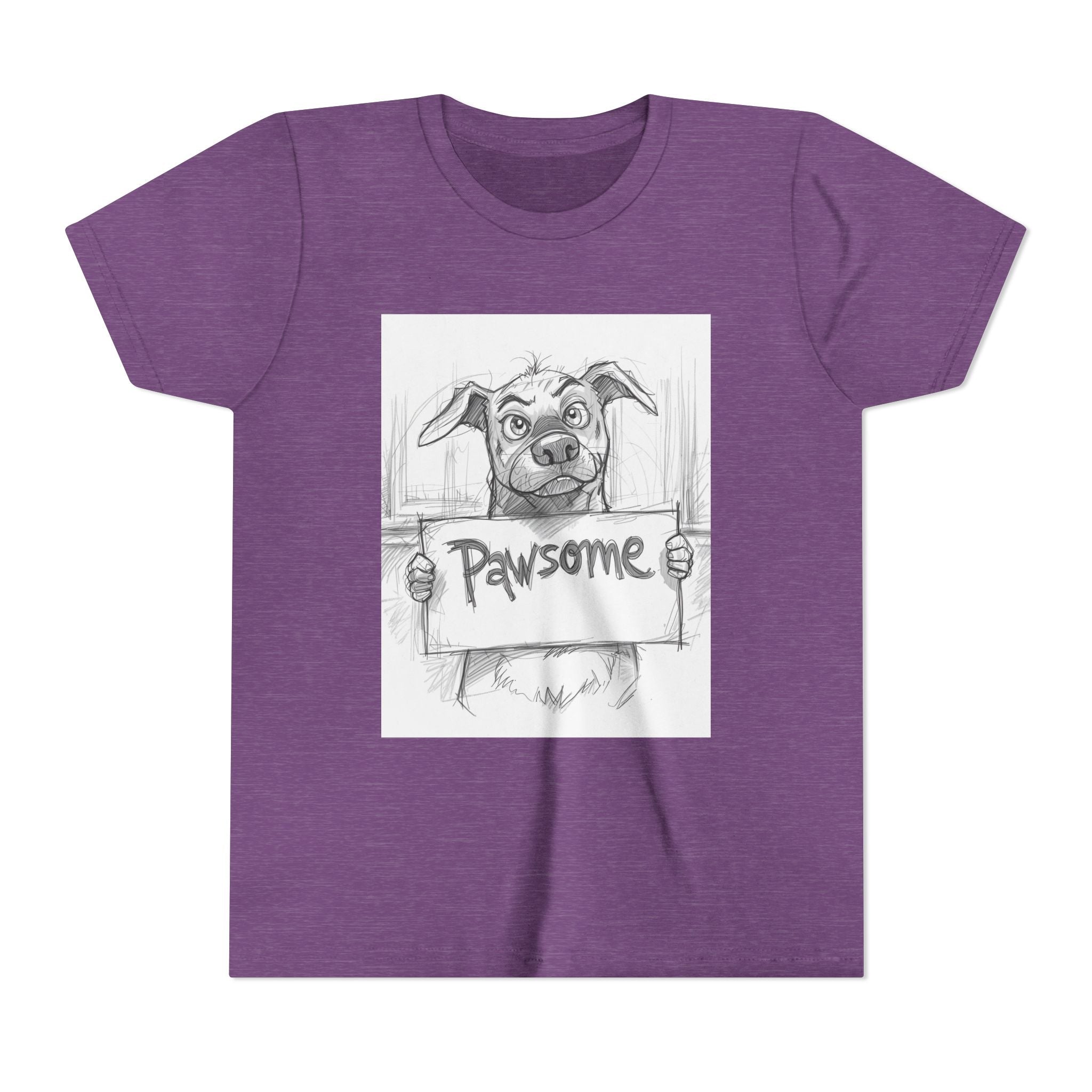 Pawsome Youth Tee - Adorable Dog Design, Gift for Animal Lovers, Birthday, Back to School, Fun Pet Shirt, Kids' Fashion