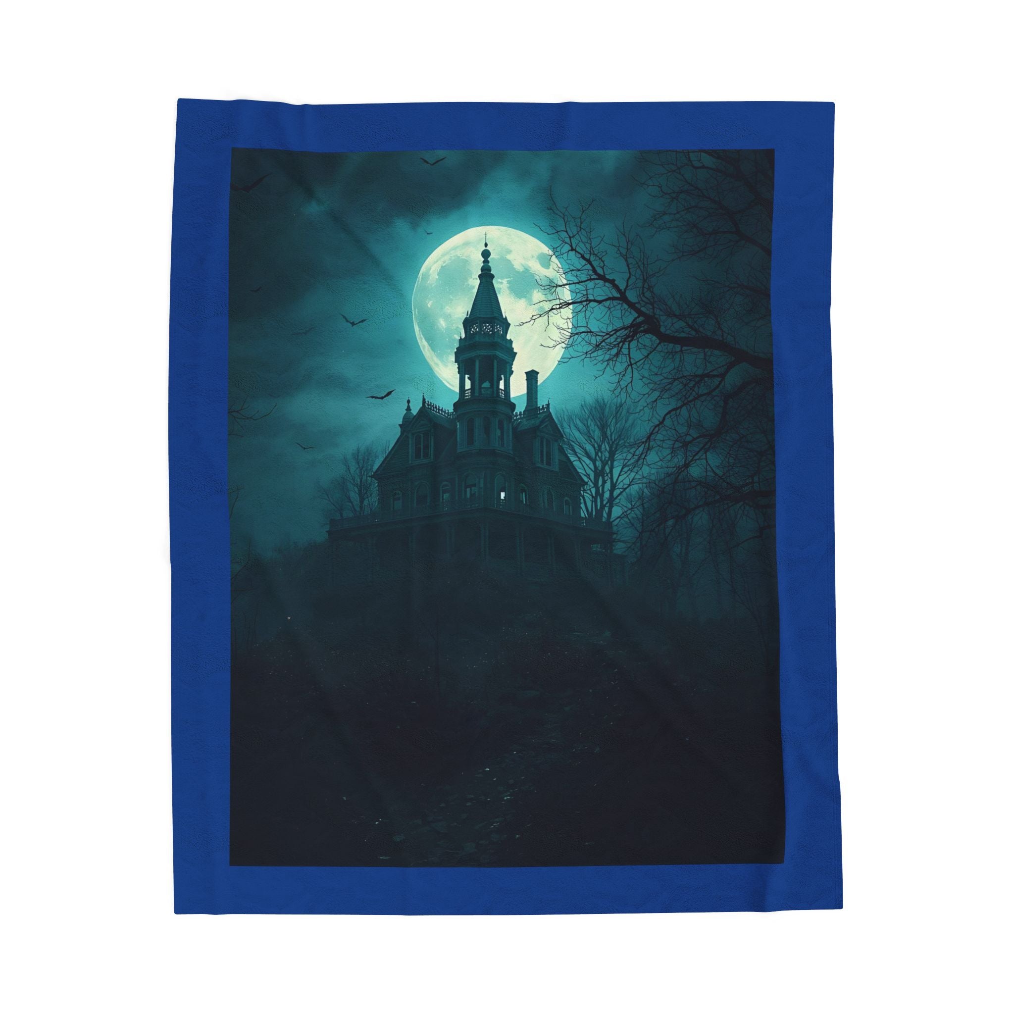 Haunted Moonlight Velveteen Plush Blanket