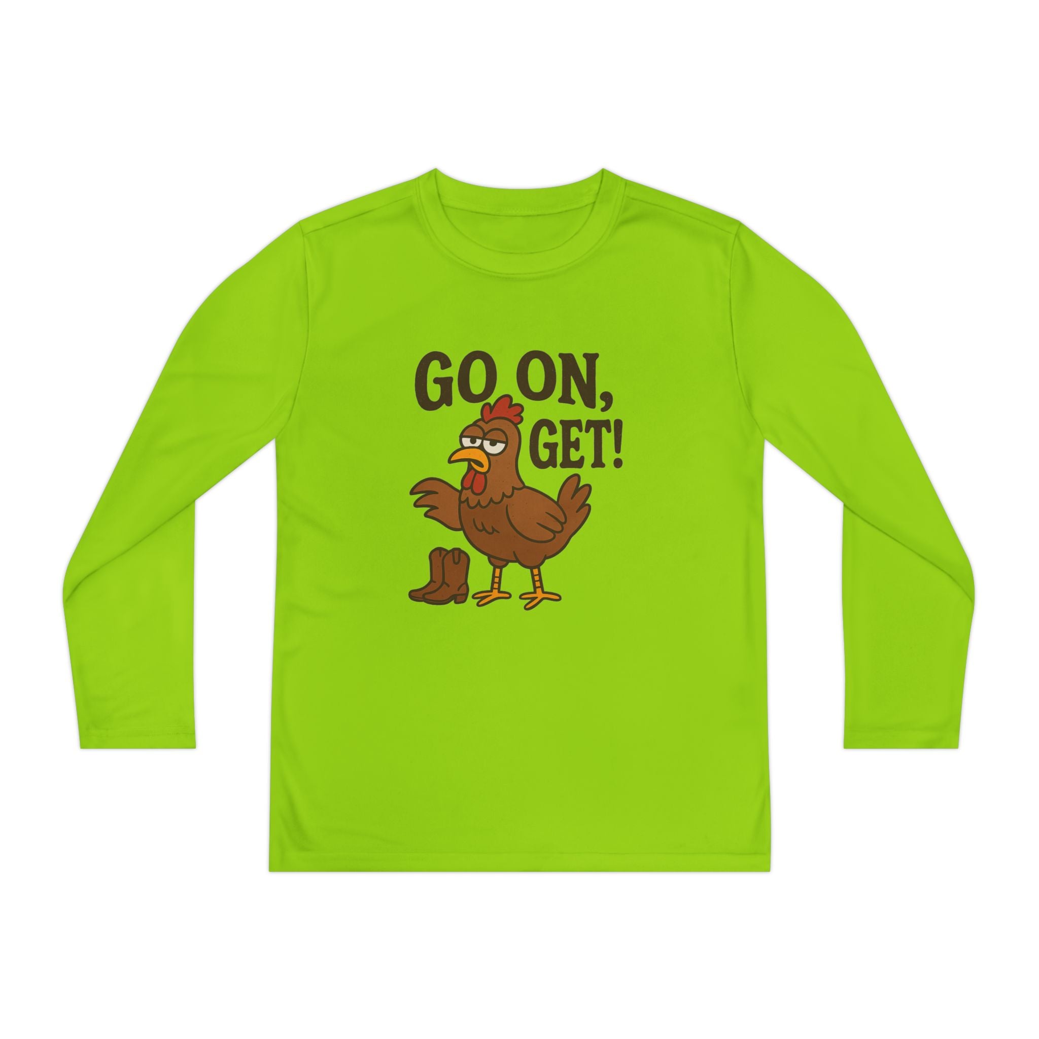 Go On Get Funny Youth Chicken Shirt