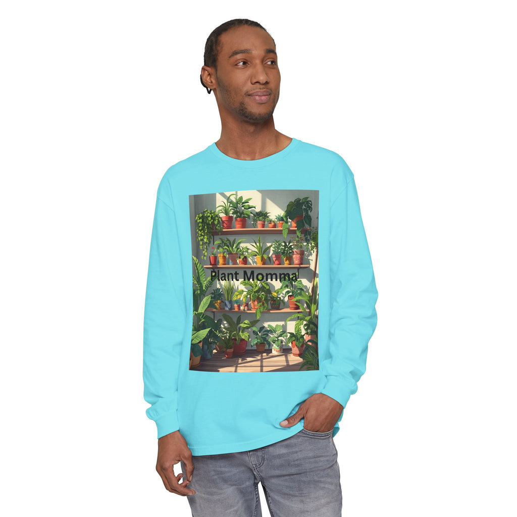 Plant Momma Long Sleeve T-Shirt, Perfect for Plant Lovers, Gardening Gifts, Eco-friendly Fashion, Casual Wear, Spring Celebrations