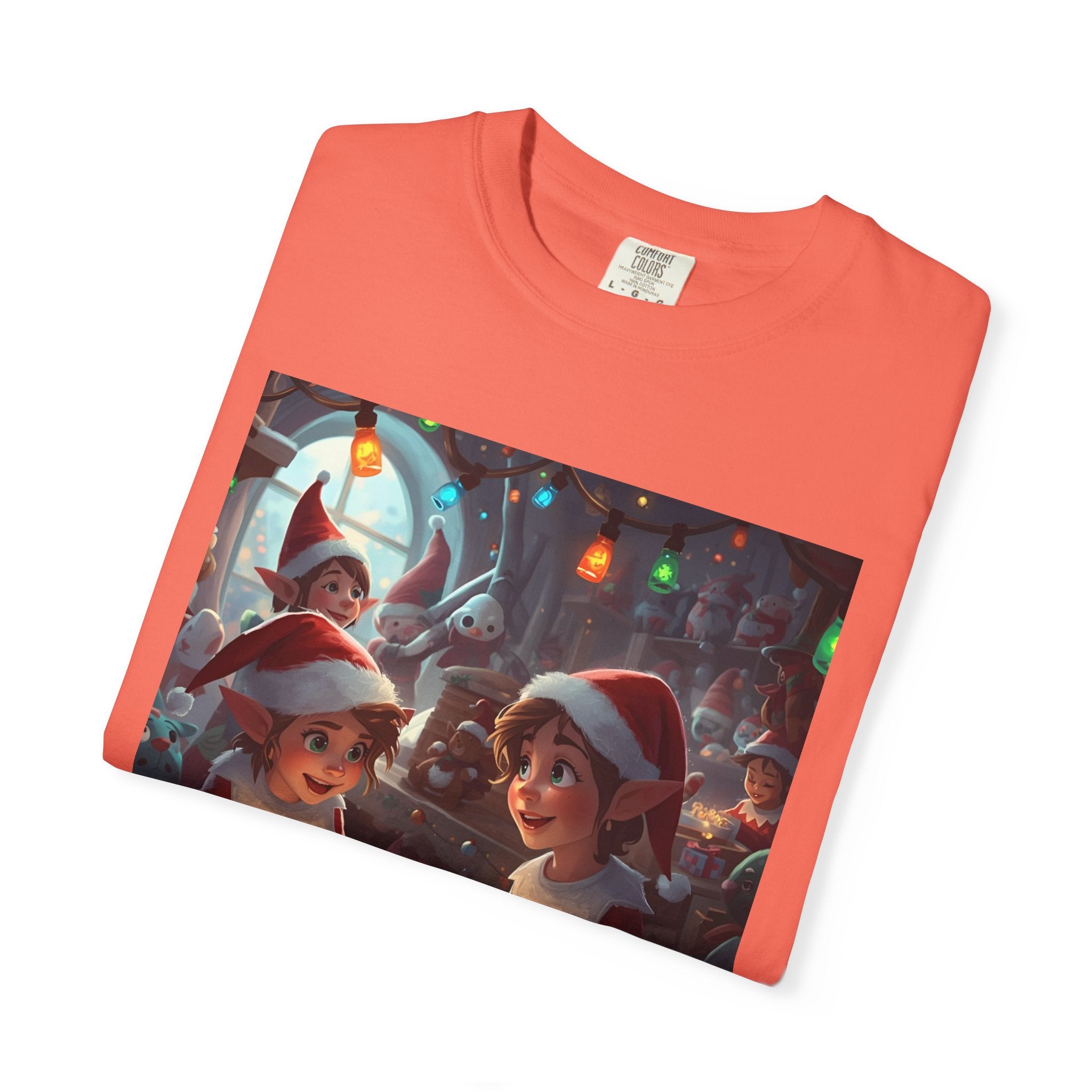 Festive Christmas Elf T-Shirt, Holiday Gift, Unisex Tee, Seasonal Wear, Family Celebration, Santa Theme