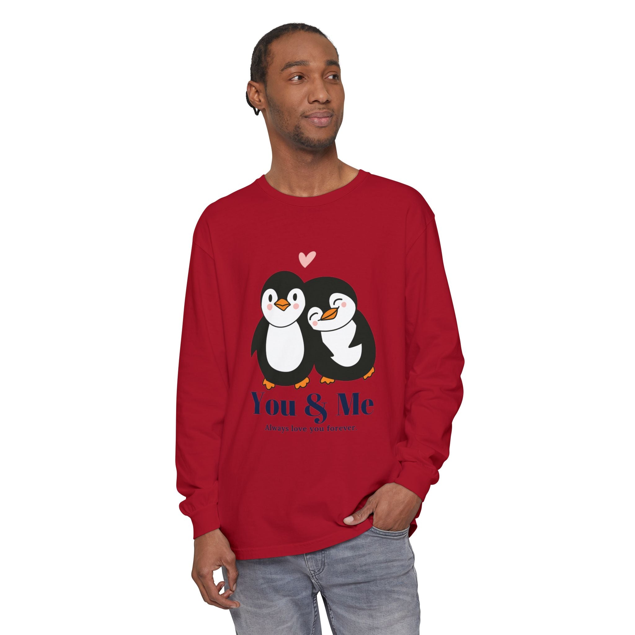 Adorable Penguin Love Long Sleeve T-Shirt | Cute Couples Gift, Valentine's Day Apparel, Matching Tees, Cozy Date Night Wear, [...]