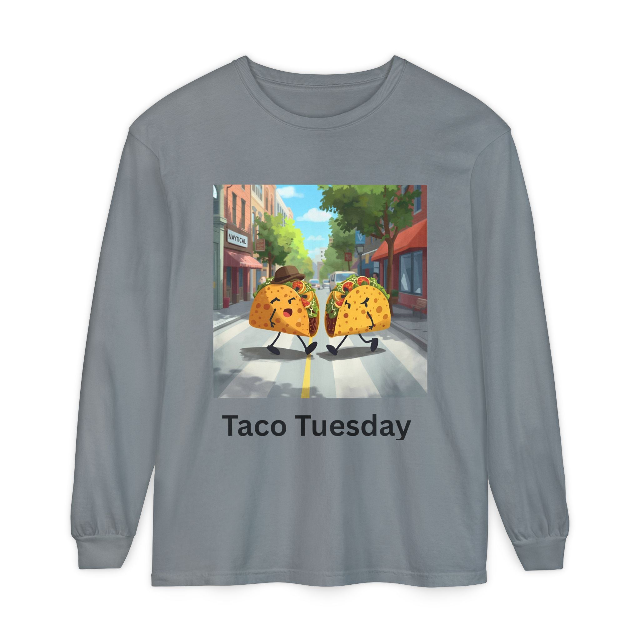 Taco Tuesday Unisex Garment-dyed Long Sleeve T-Shirt