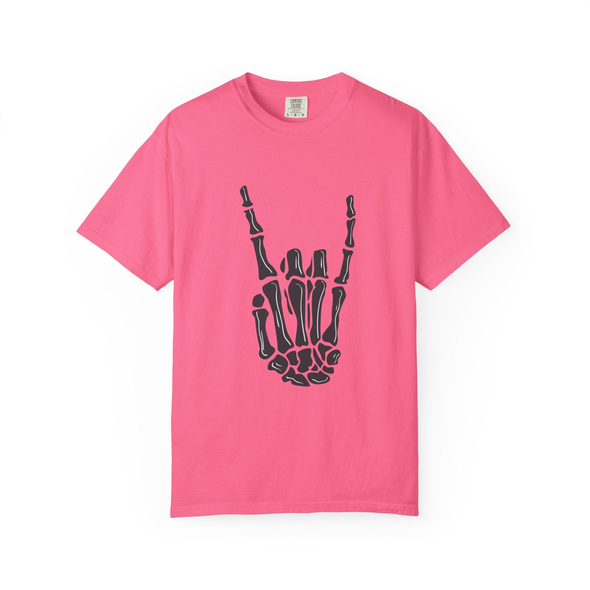 Skeleton Hand Rock On T-Shirt, Music Lover Apparel, Unisex Graphic Tee, Festival Outfit, Halloween Costume, Soft Cotton Shirt