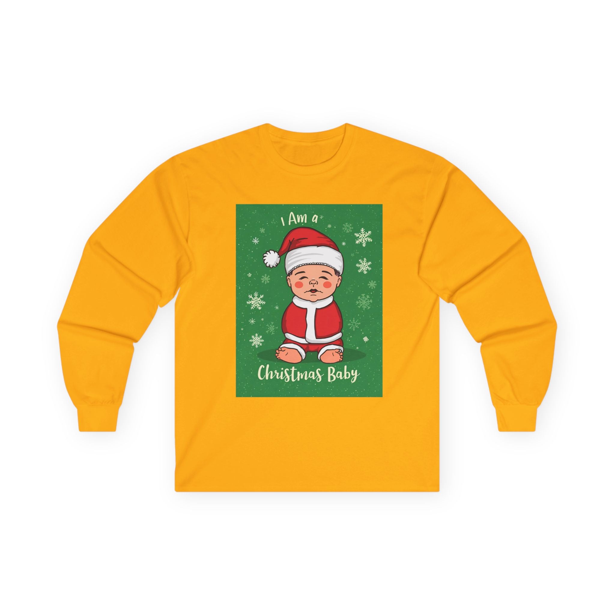 Christmas Baby Long Sleeve Tee, Holiday Shirt, Winter Apparel, Cute Baby Shirt, Unisex Holiday Clothing