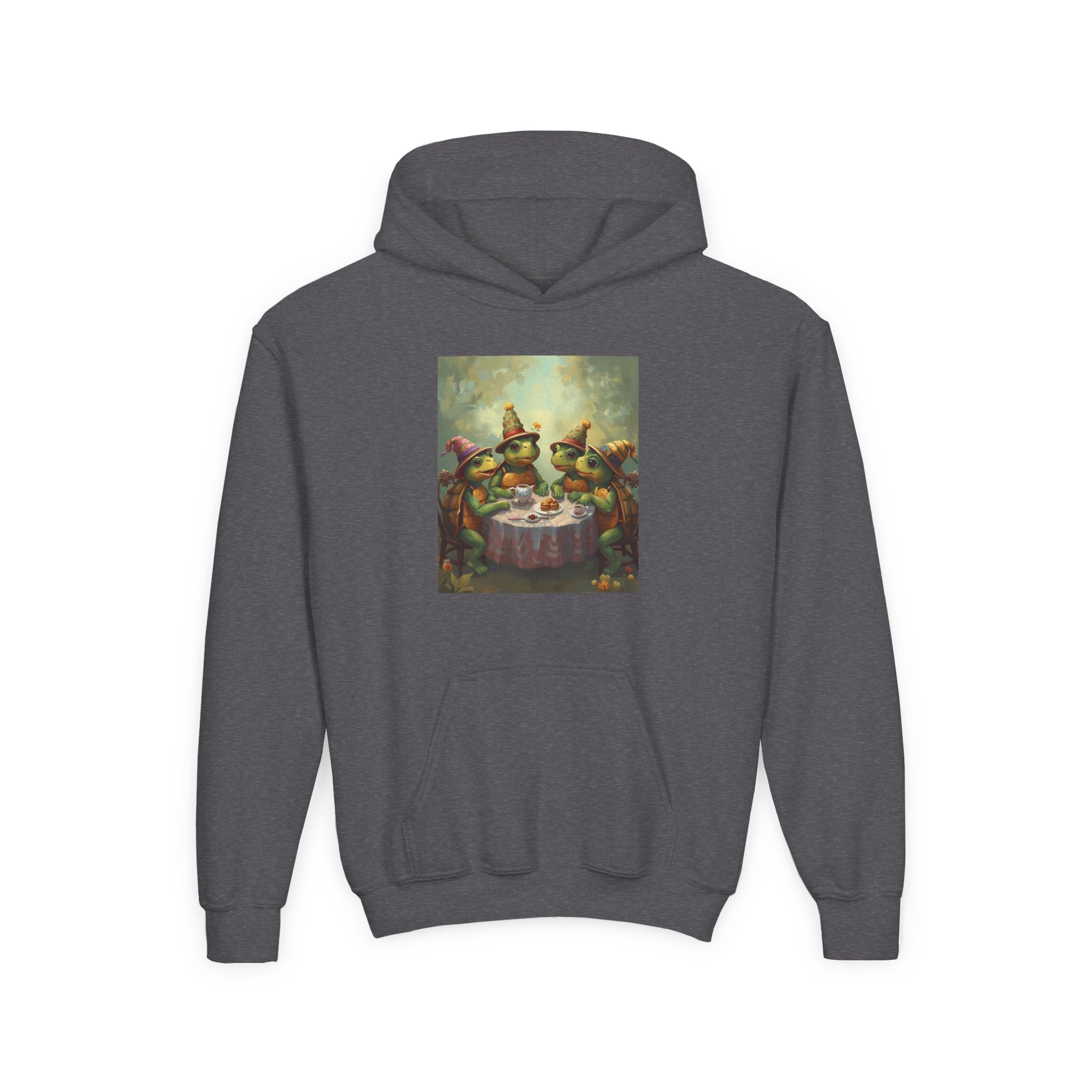 Whimsical Turtle Youth Heavy Blend Hooded Sweatshirt