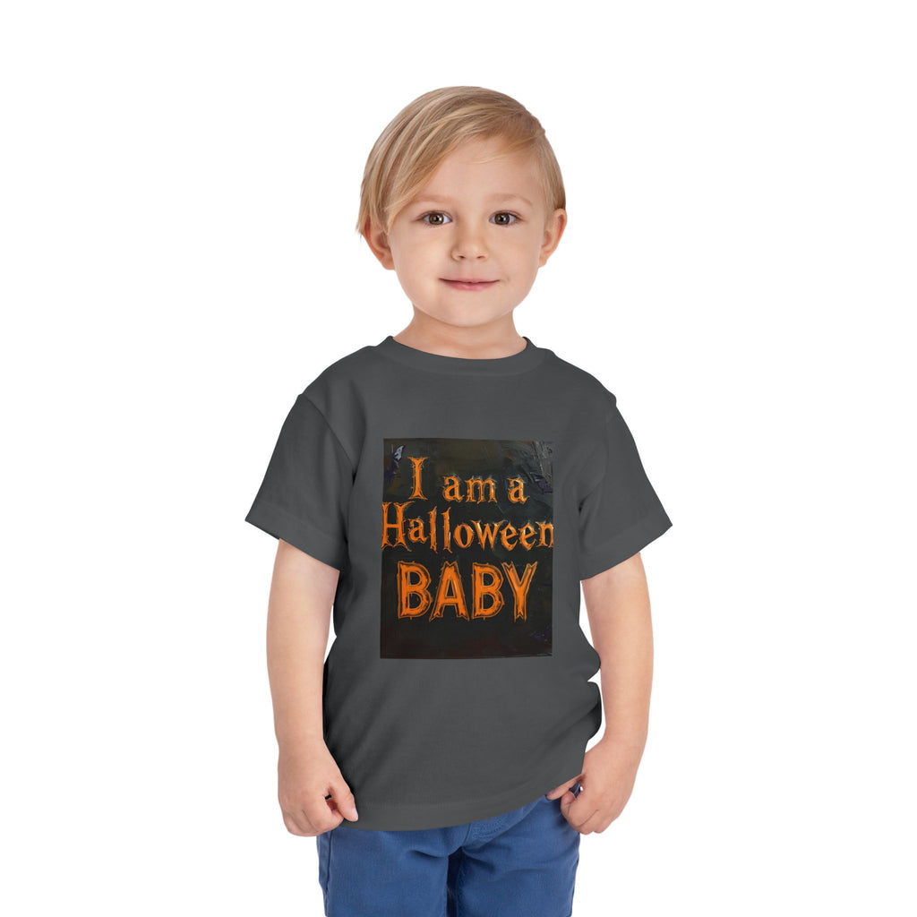 I Am A Halloween Baby Toddler Short Sleeve Tee