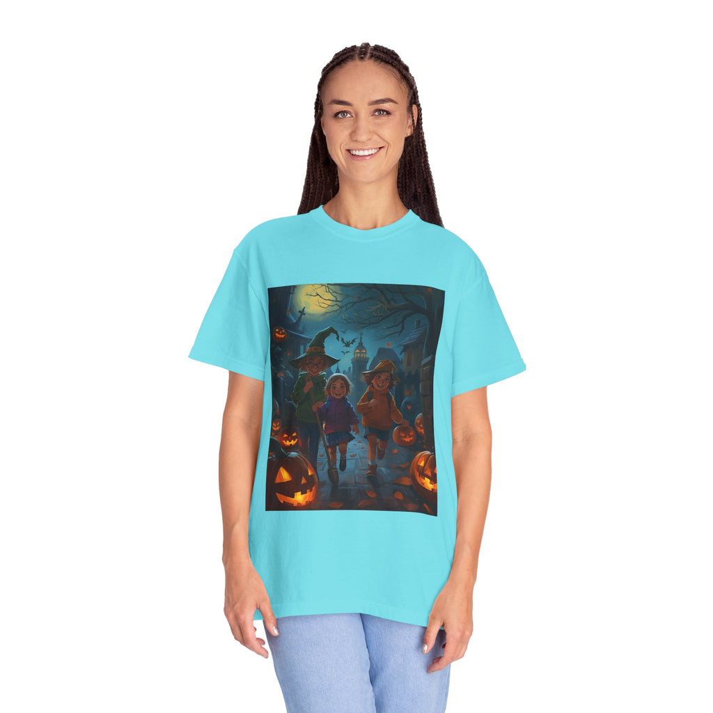 Spooky Halloween Unisex T-Shirt, Trick or Treat, Fall Festivities, Cozy Comfort, Perfect for Halloween Parties, Gift for Friends