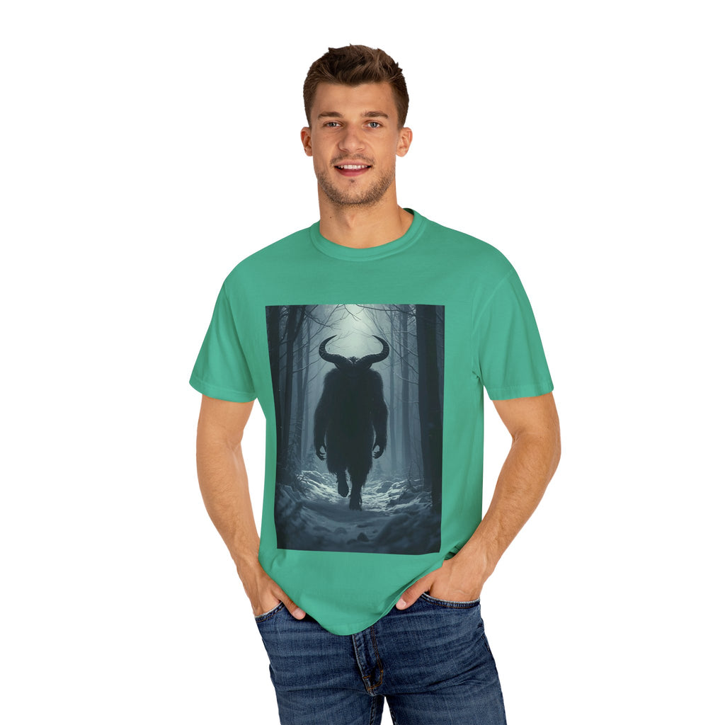 Spooky Forest Creature T-Shirt | Unisex Garment-Dyed Tee | Nature Lover Apparel, Graphic Tee, Gift for Him, Outdoor Adventure Wear