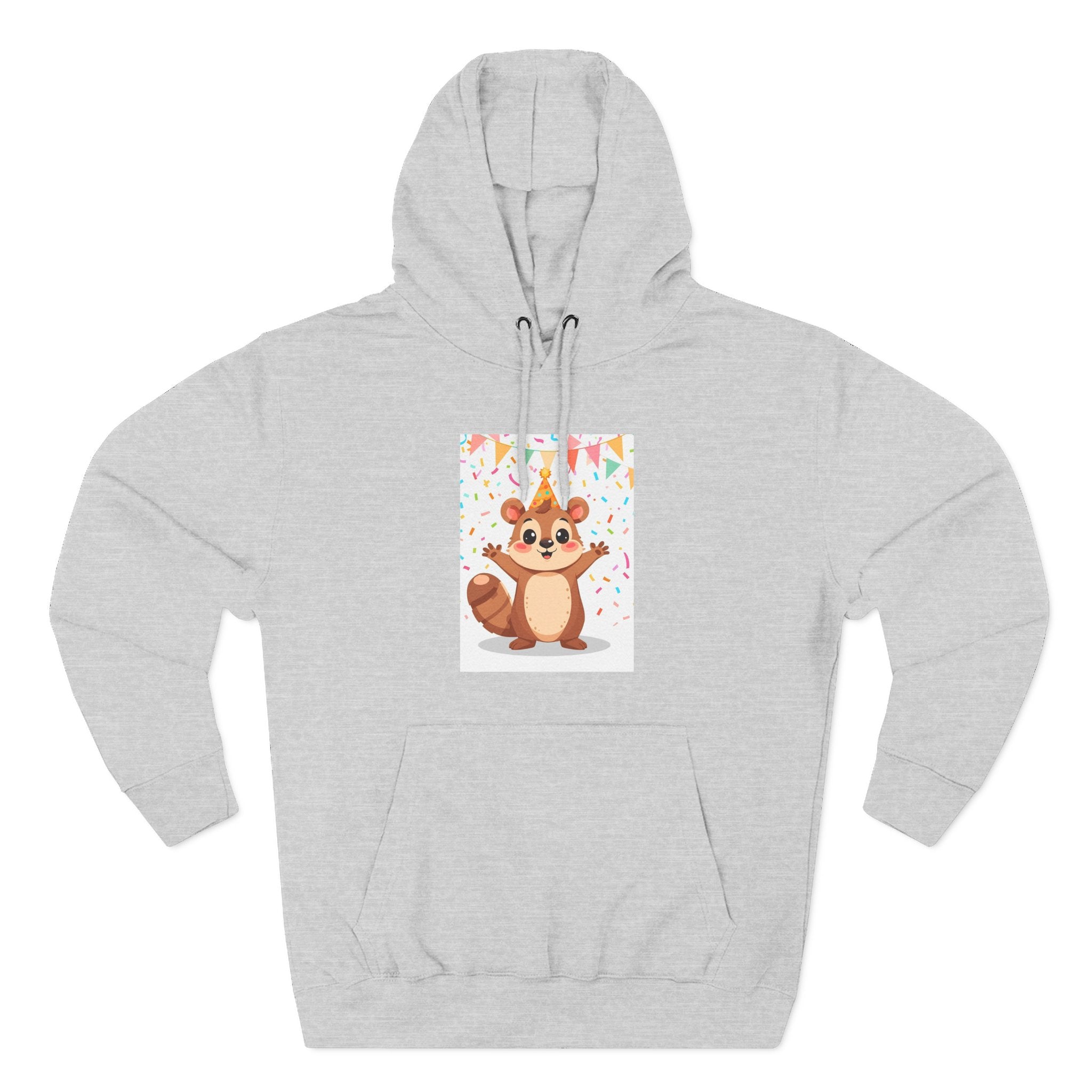 Party Animal With Squirl Three-Panel Fleece Hoodie