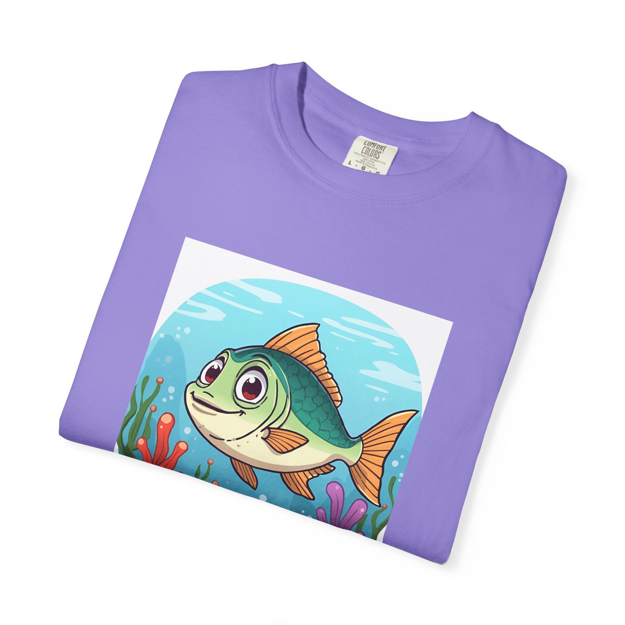 Playful Fish T-Shirt for Nature Lovers, Here Fishy Fishy Fishy Tee, Unisex Casual Wear, Perfect for Birthdays, Summer Fun, Beach Outings