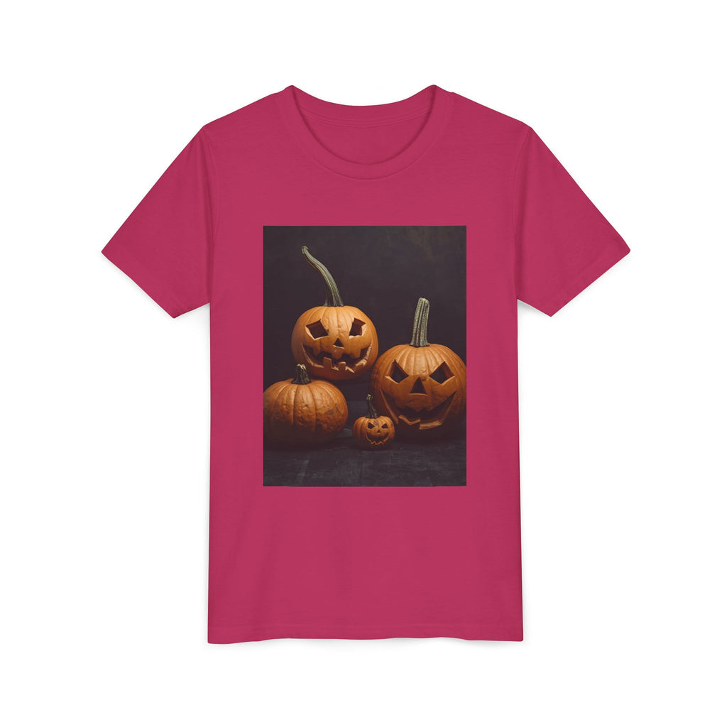 Spooky Halloween Pumpkin Youth Short Sleeve Tee