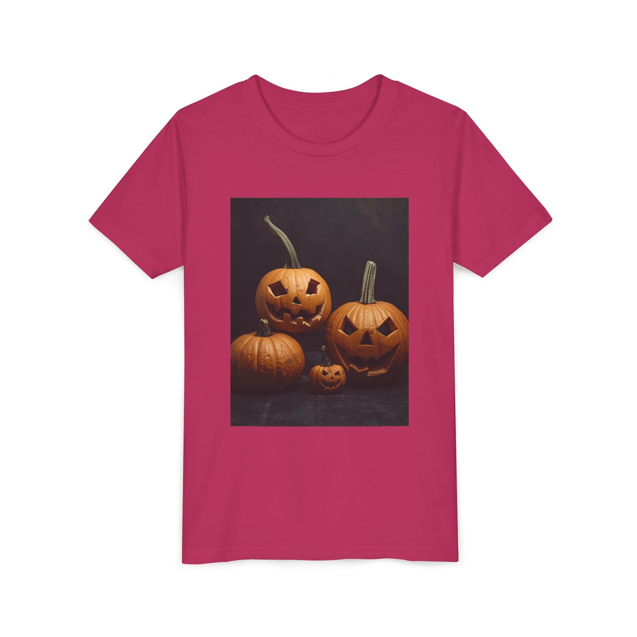 Spooky Halloween Pumpkin Youth Short Sleeve Tee