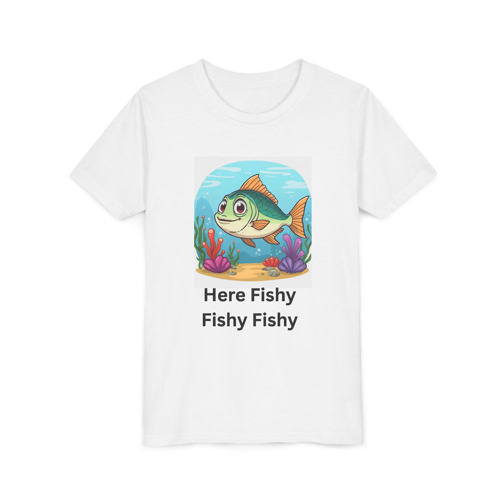 Here Fishy Fishy Fishy Youth Short Sleeve Tee