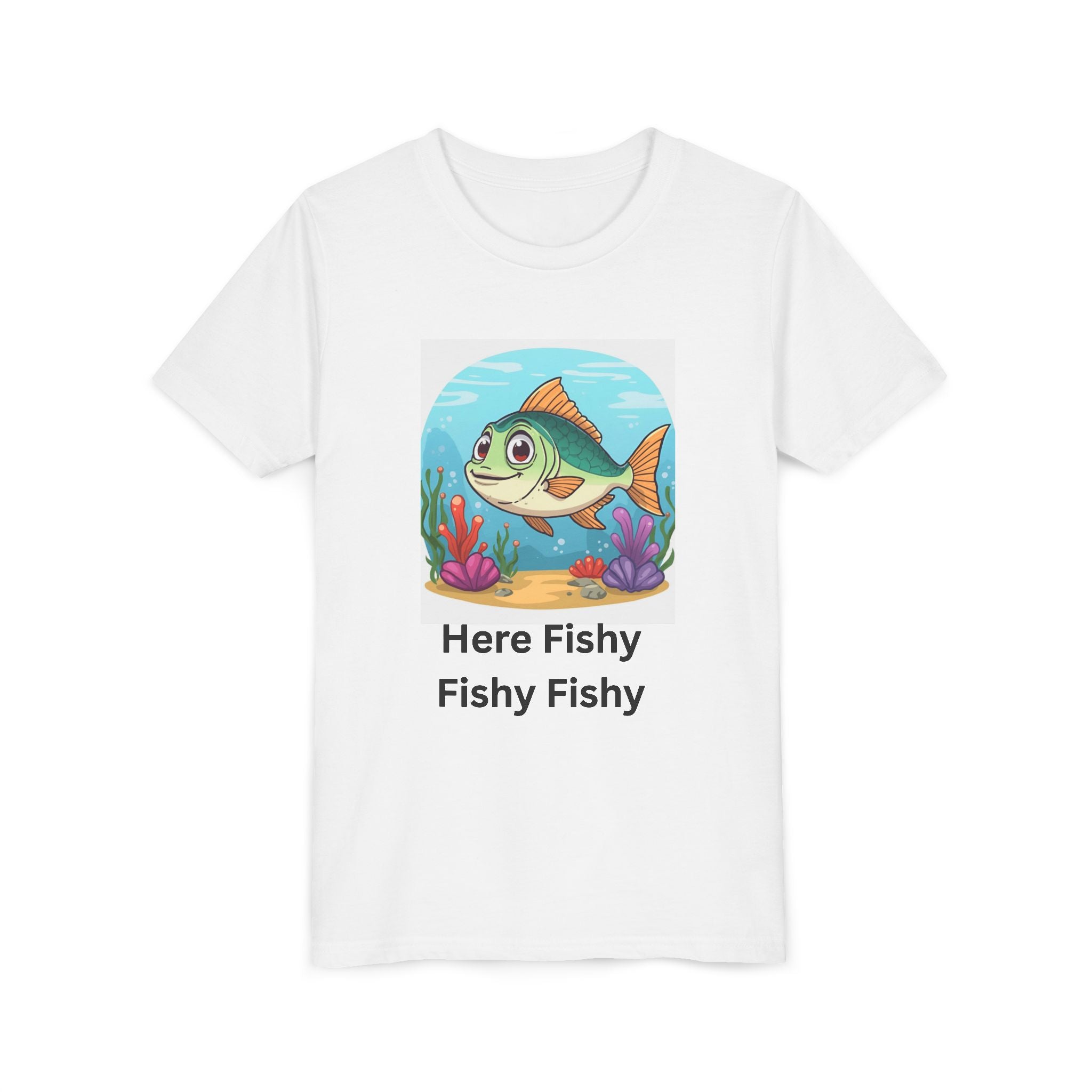 Here Fishy Fishy Fishy Youth Short Sleeve Tee