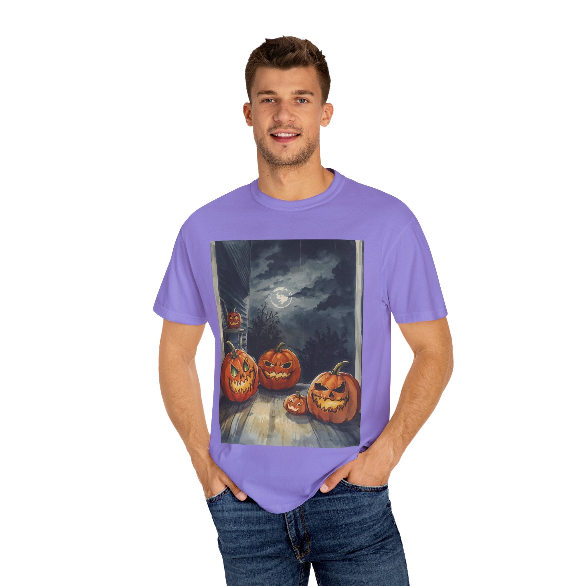 Spooky Pumpkin Night T-Shirt | Halloween Tee, Unisex Shirt, Fall Apparel, Trick or Treat Outfit, Casual Halloween Style