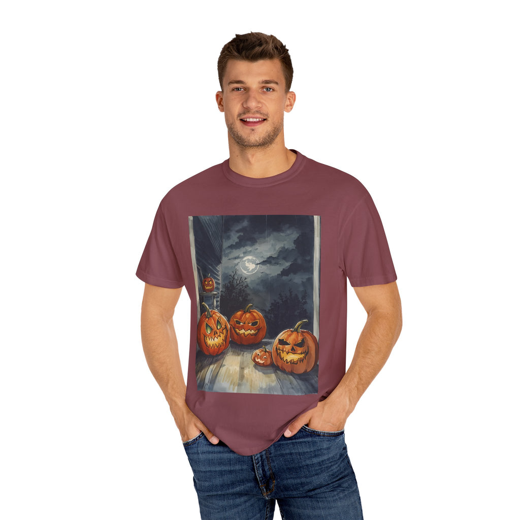 Halloween Pumpkin Spooky Unisex Garment-Dyed T-shirt