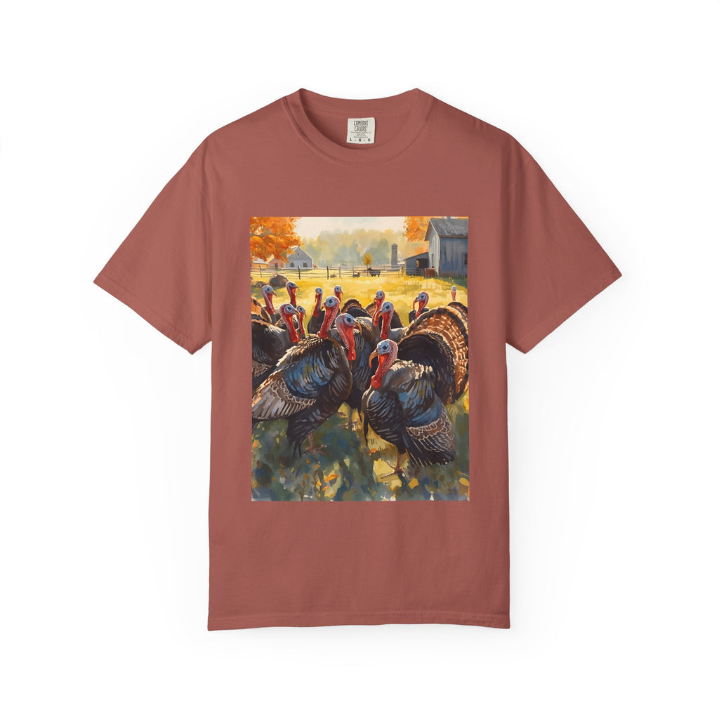 Thanksgiving Turkey T-shirt, Fall Apparel, Unisex Casual Tee, Funny Turkey Shirt, Autumn Wardrobe Essential