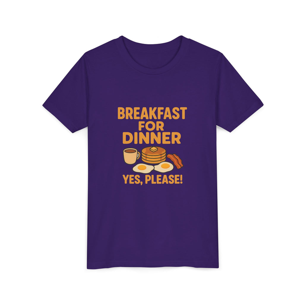 Breakfast For Dinner Youth Short Sleeve Tee