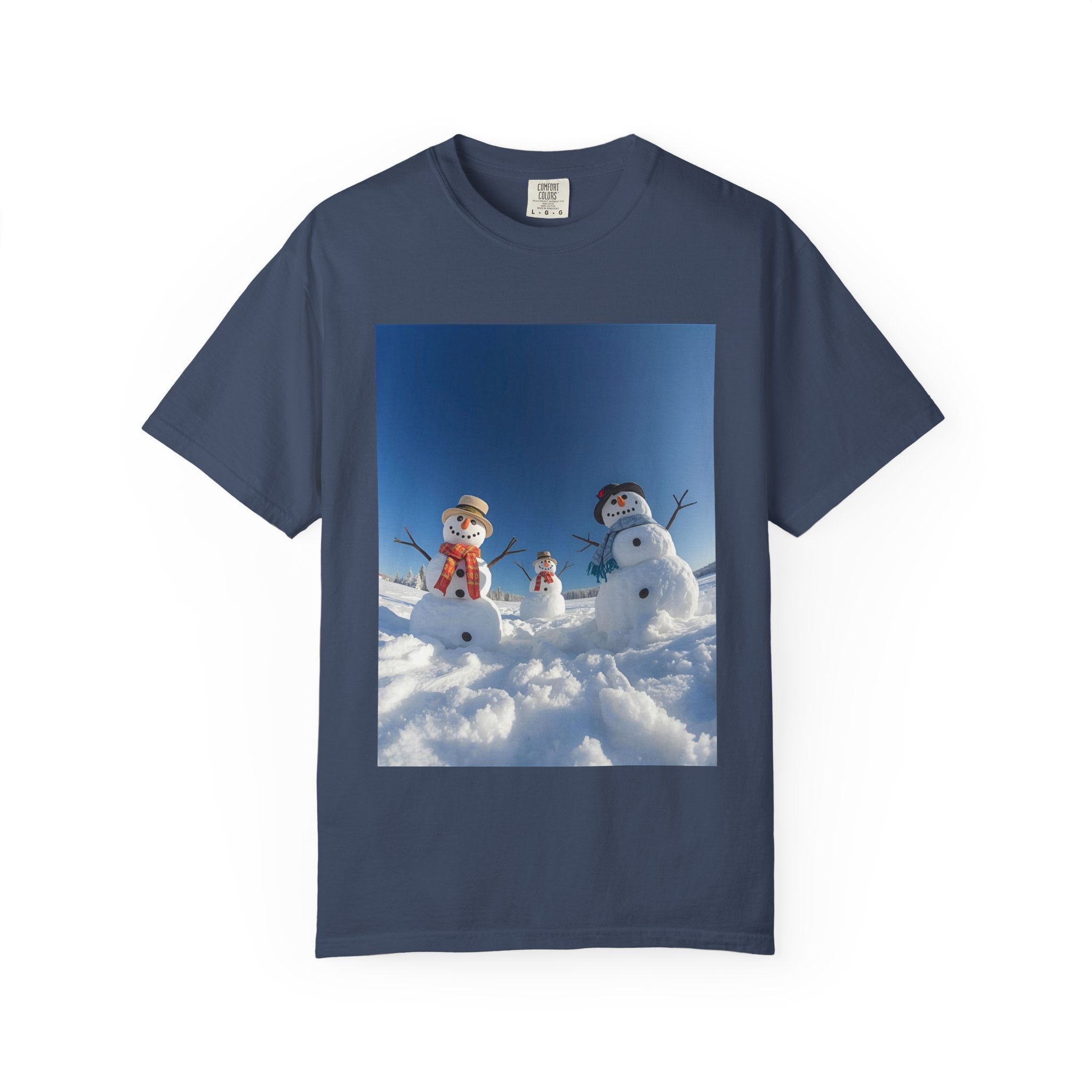 Festive Christmas Snowman Winter T-Shirt | Cozy Unisex Tee for Holiday Celebrations, Winter Apparel, Christmas Gift, Snow Fun