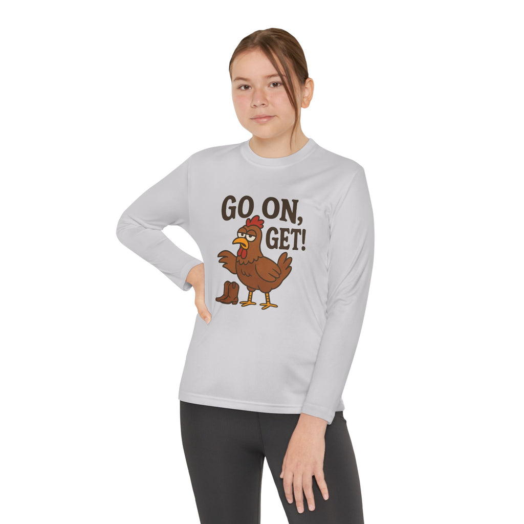 Go On Get Funny Youth Chicken Shirt