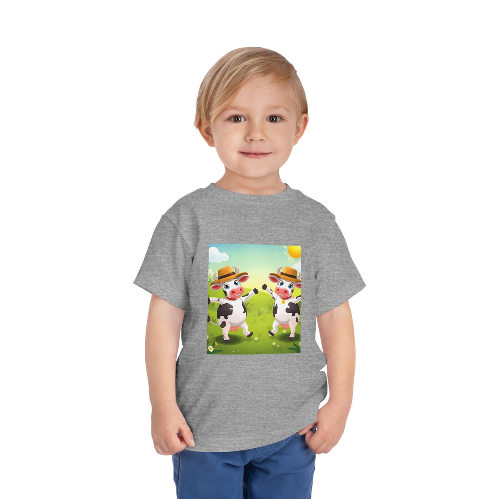 Cute Cow Fun Farm Toddler Short Sleeve Tee