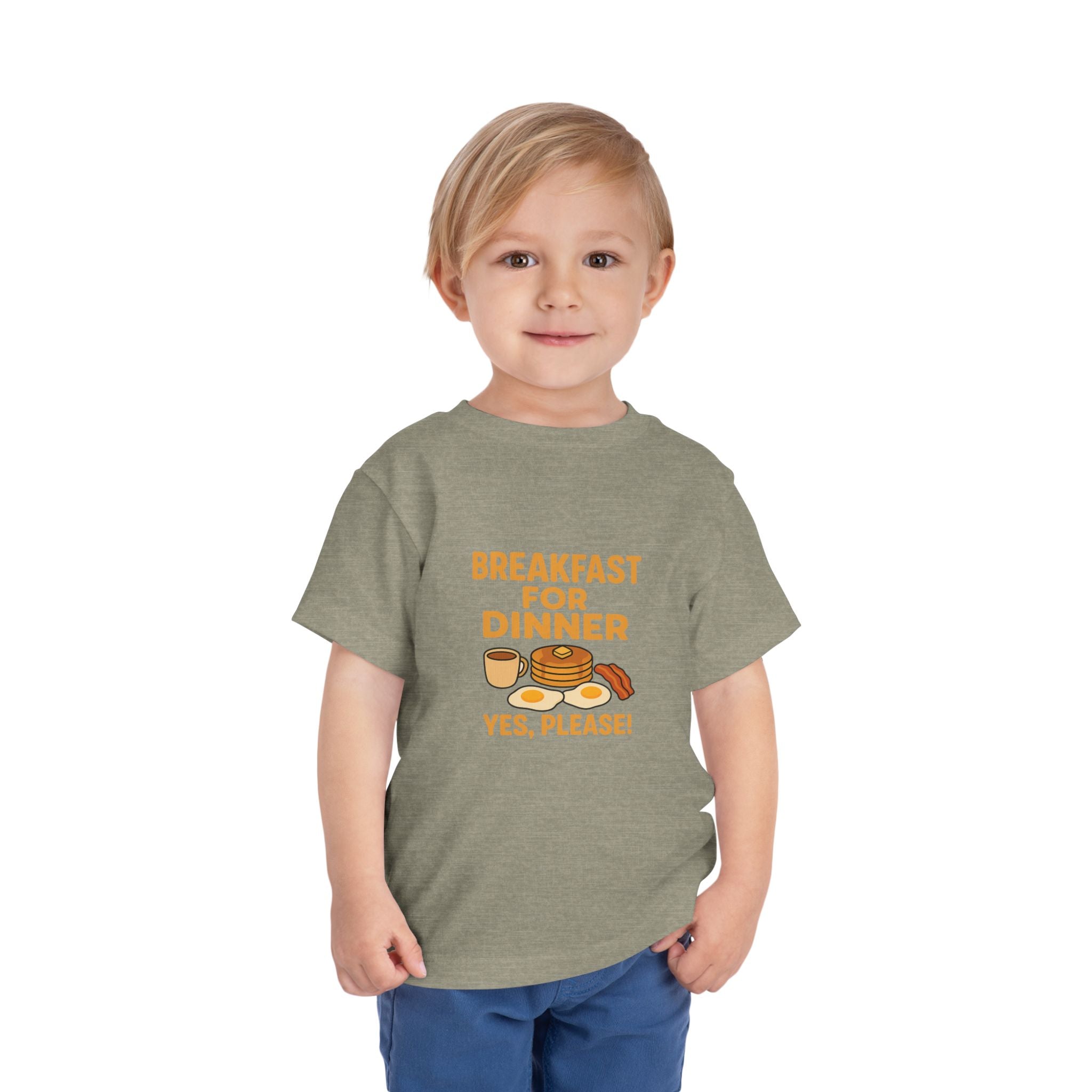 Breakfast For Dinner Toddler Short Sleeve Tee