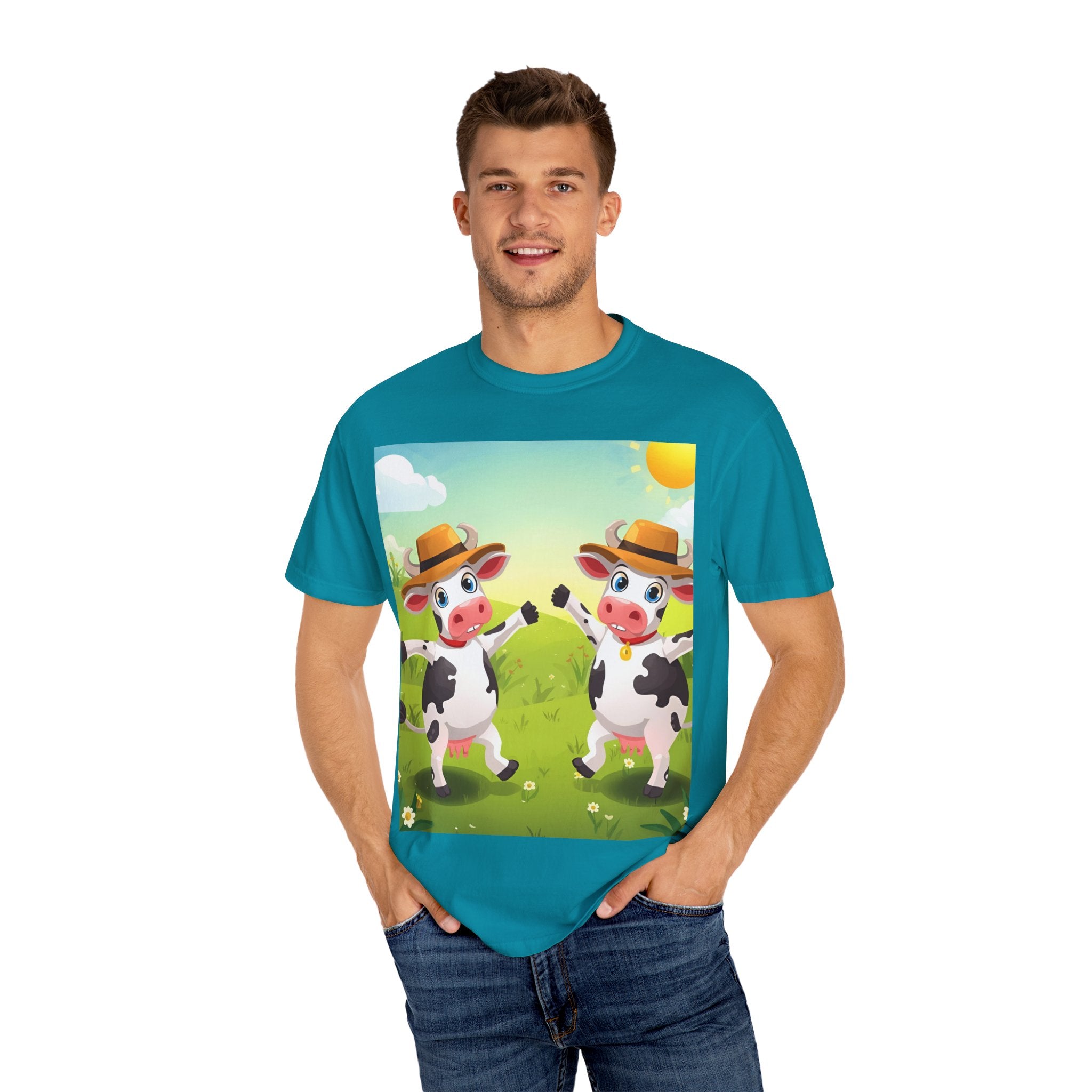 Cute Cow Fun Farm Playful Cow Graphic T-Shirt, Fun Tee for Kids, Animal Lovers, Farm Life, Casual Wear, Summer Vibes, Birthday Gift