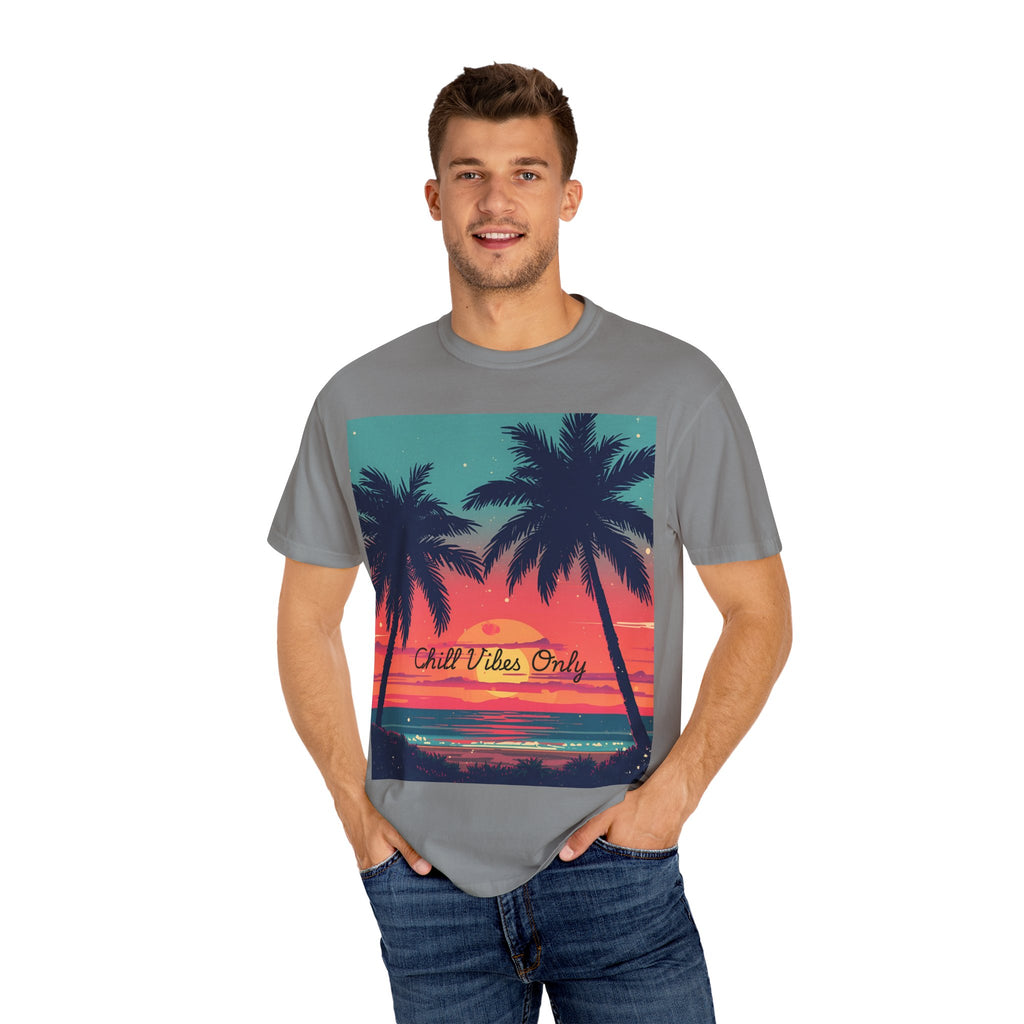 Tropical Sunset Unisex Garment-Dyed T-shirt