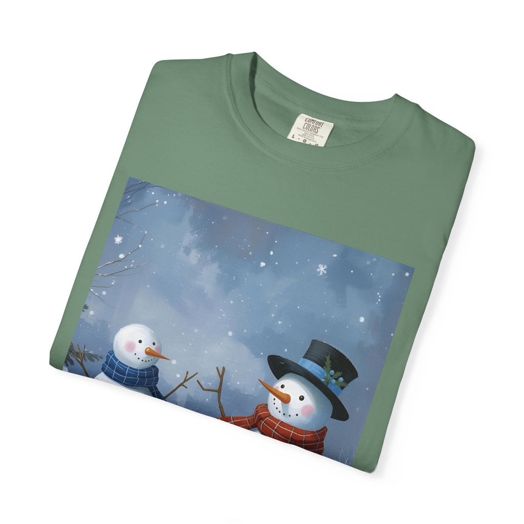 Christmas Snowman Family T-Shirt, Holiday Gift, Cozy Tee, Unisex Snowman Shirt, Festive Apparel, Winter Celebration Wear