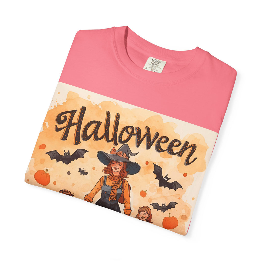 Halloween Themed Mom And Children Unisex T-shirt, Spooky Family Shirt, Fall Apparel, Halloween Costume Tee, Handcrafted Halloween Gift