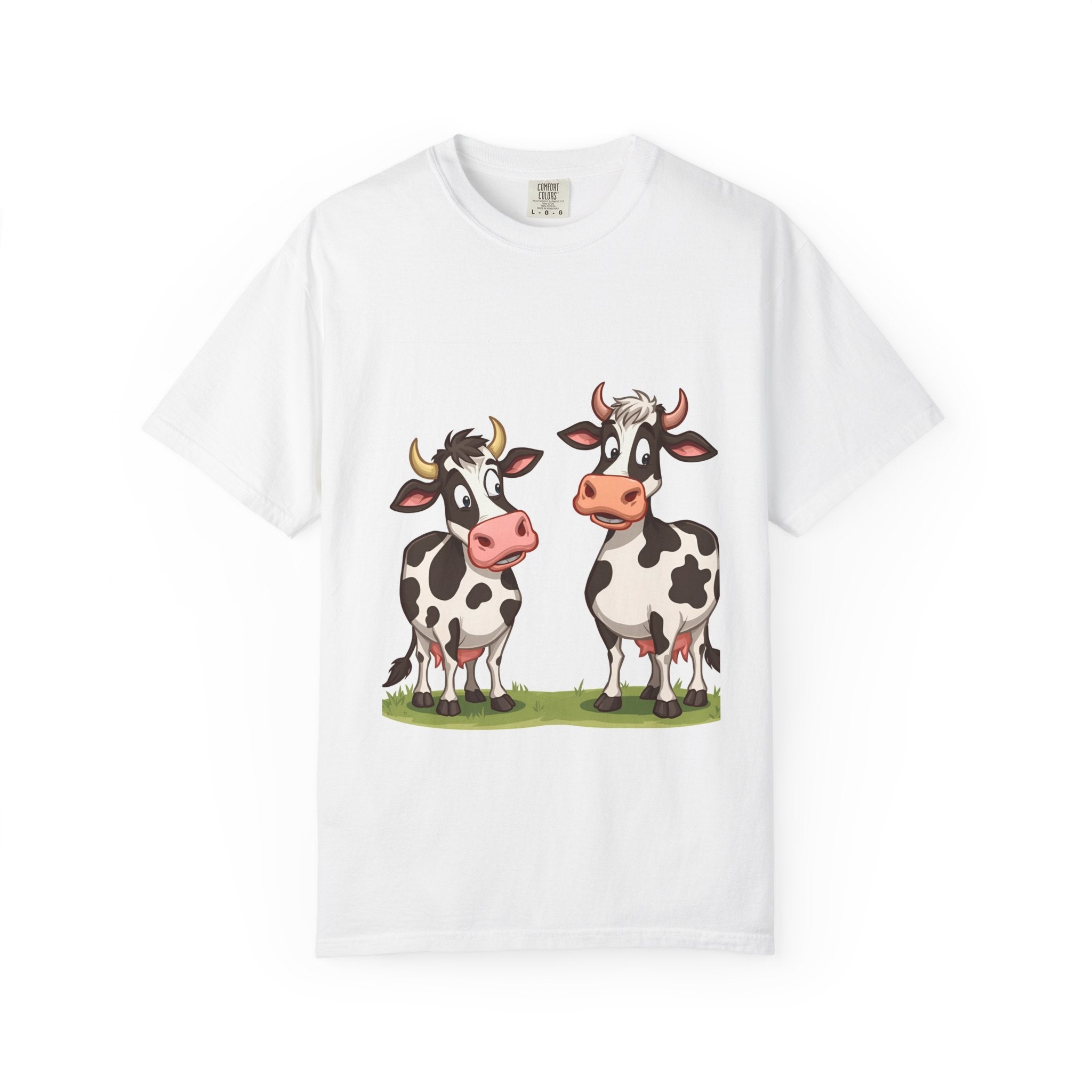 Cute Cows Unisex T-Shirt, Cute Cow Graphic Tee, Animal Lover Gift, Casual Wear, Birthday Present, Fun Farm Shirt