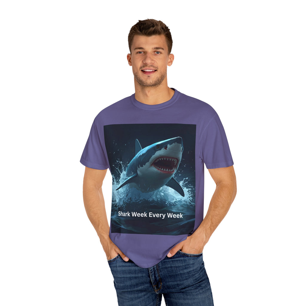 Shark Week Unisex T-Shirt | Fun Ocean Lover Tee, Summer Beachwear, Gift for Shark Fans, Party Outfit, Ocean Conservation Awareness