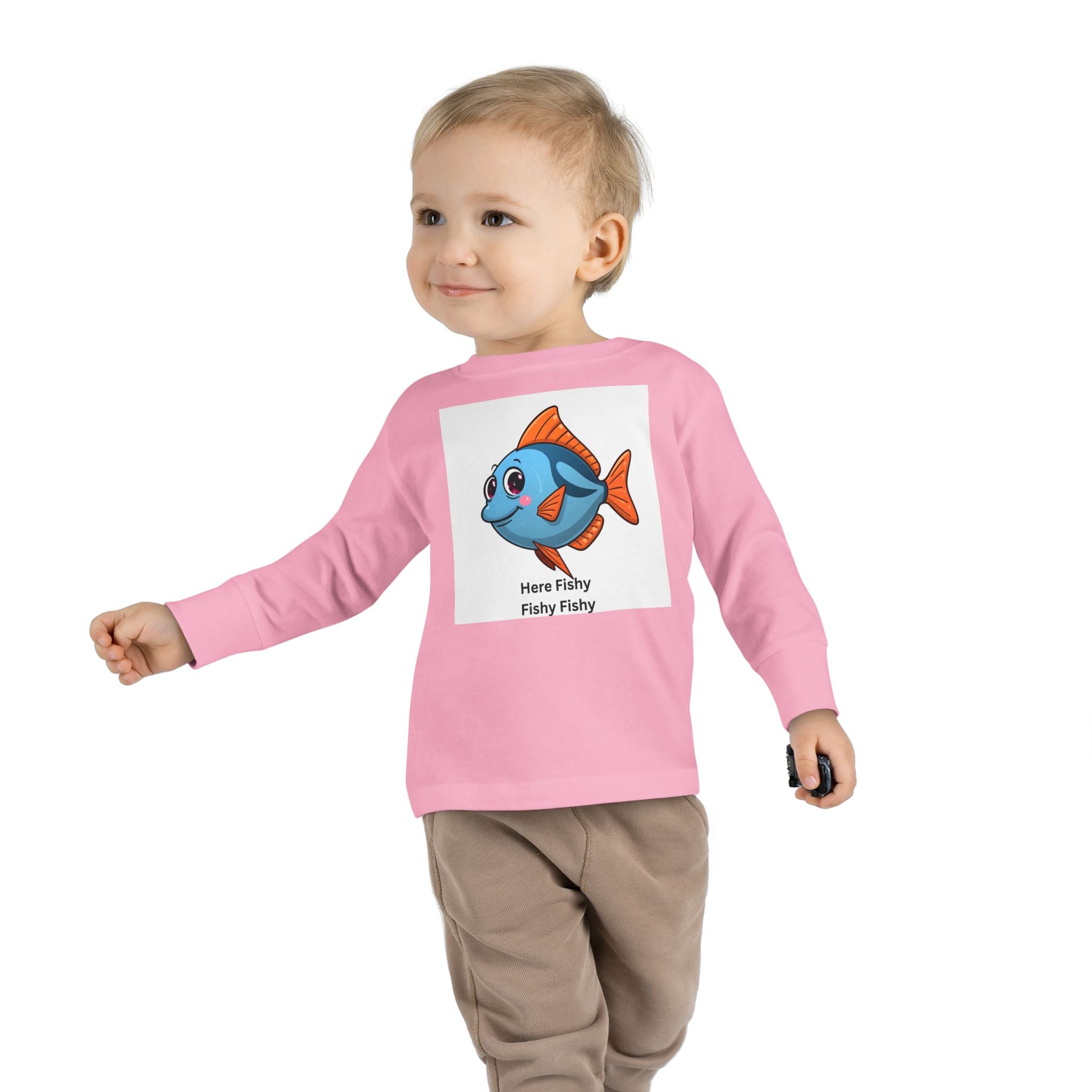 Here Fishy Fishy Fishy Toddler Long Sleeve Tee