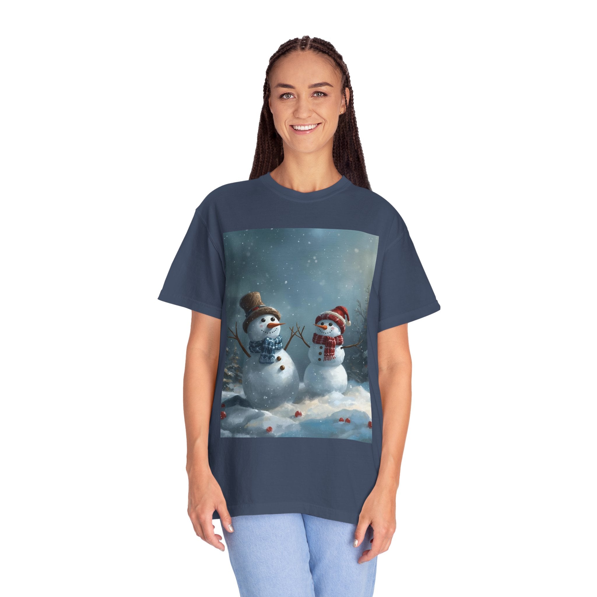 Christmas Winter Snowman T-Shirt, Festive Holiday Tee, Family Holiday Shirt, Cozy Winter Outfit, Seasonal Gift Idea