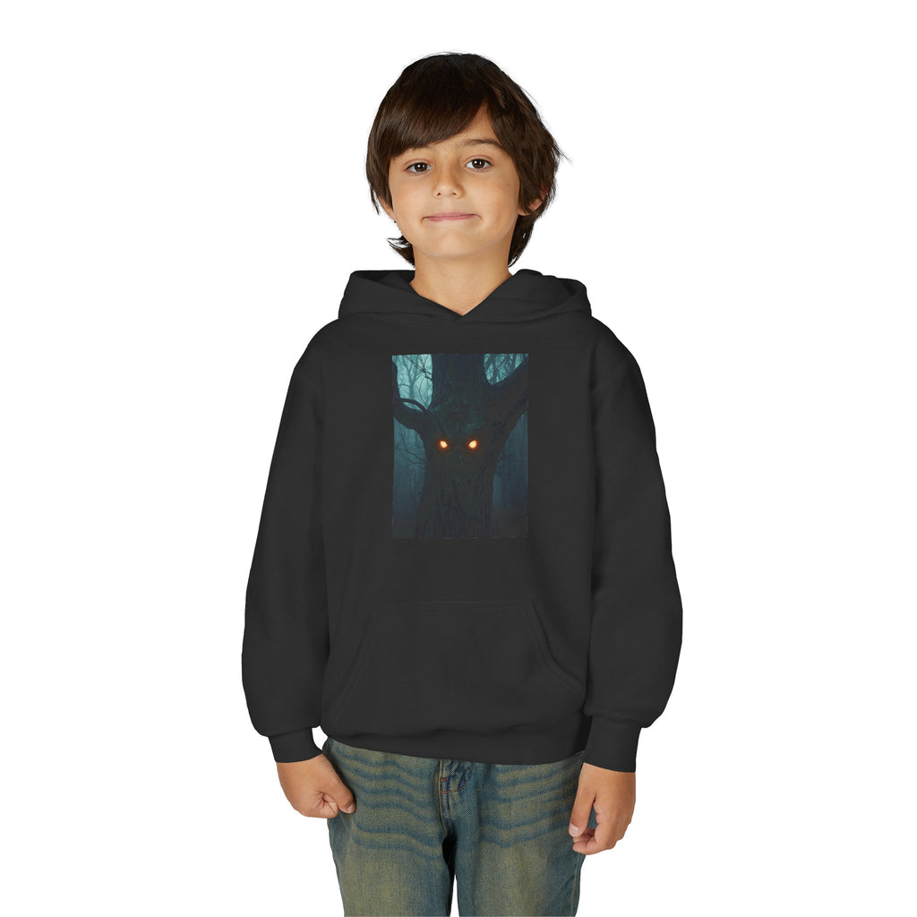 Spooky Forest Hoodie for Teens, Youth Sweatshirt for Halloween, Cozy Fall Layer, Gift for Nature Lovers, Scary Movie Night