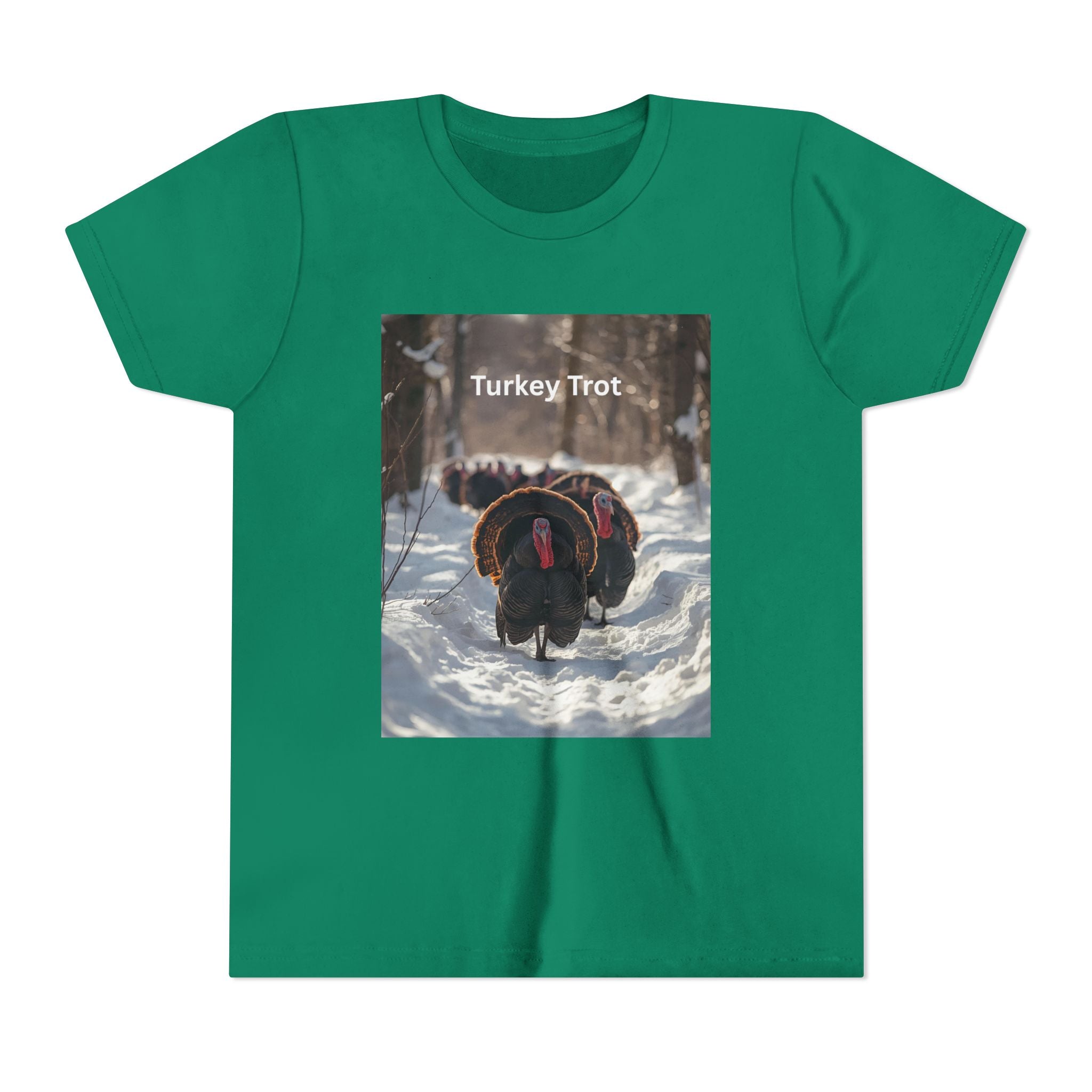 Thanksgiving Turkey Trot Youth Tee, Cute Holiday Shirt, Fall Apparel, Kids Thanksgiving Outfit, Funny Tee for Celebration