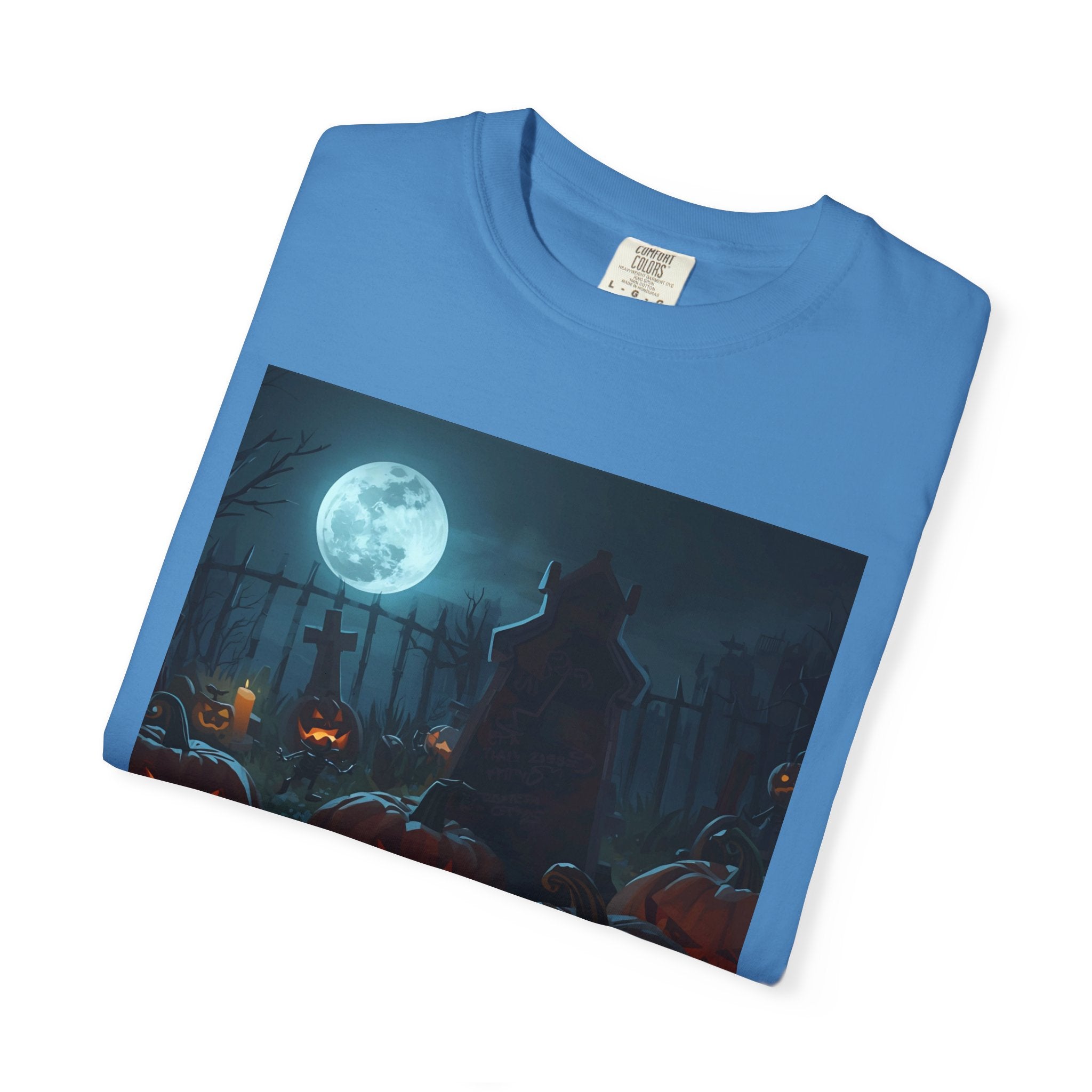 Scary Halloween Pumpkin Unisex Garment-Dyed T-shirt