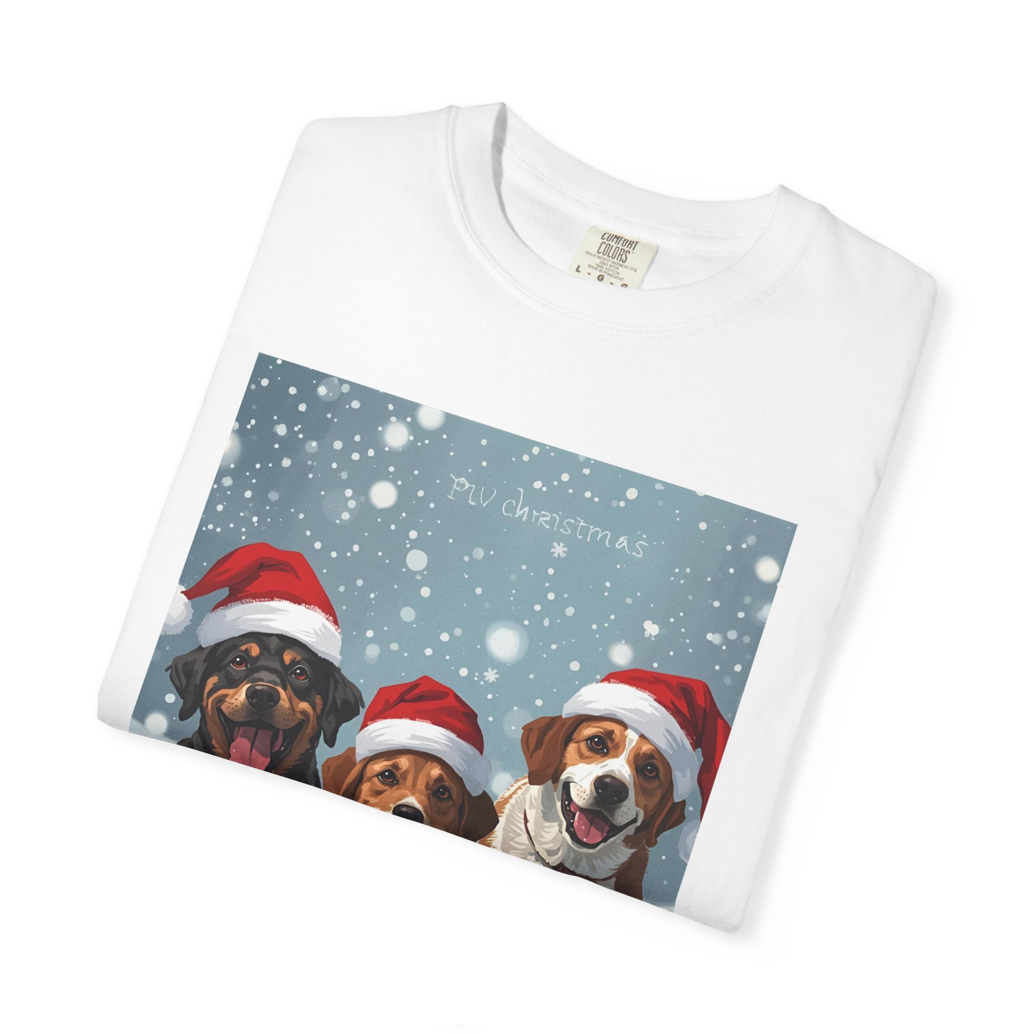 Christmas Dogs T-shirt, Holiday Pet Shirt, Gifts for Dog Lovers, Unisex Christmas Tee, Festive Dog Owner Apparel