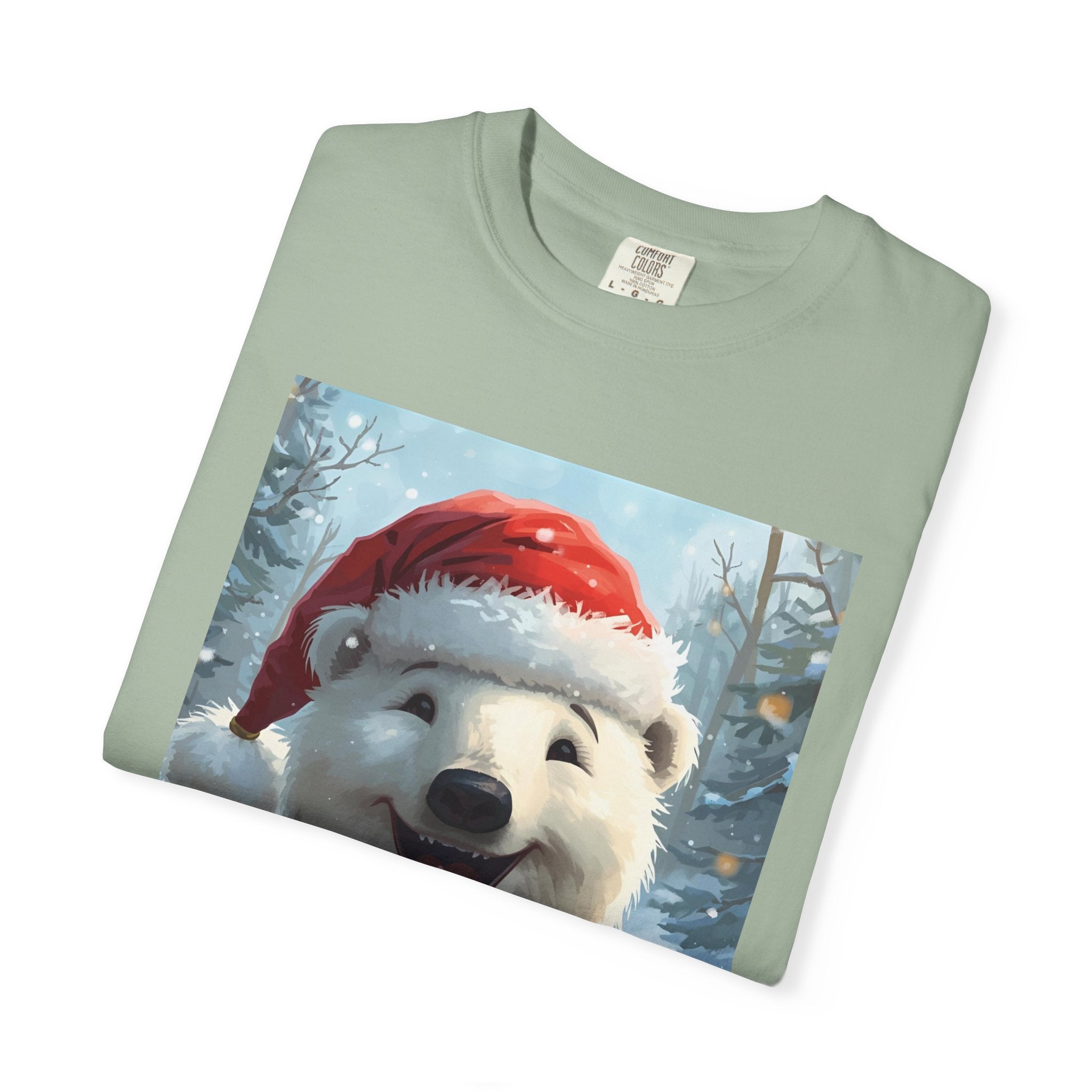 Christmas Polar Bear T-shirt, Holiday Tee, Unisex Gift Shirt, Winter Apparel, Cute Animal T-shirt