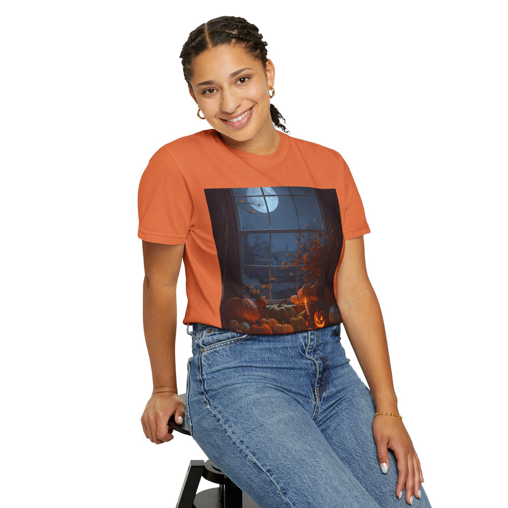 Spooky Autumn Pumpkin Vibes Halloween T-Shirt, Casual Fall Tee, Unisex Graphic Shirt, Pumpkin Lover Gift, Cozy Seasonal Apparel