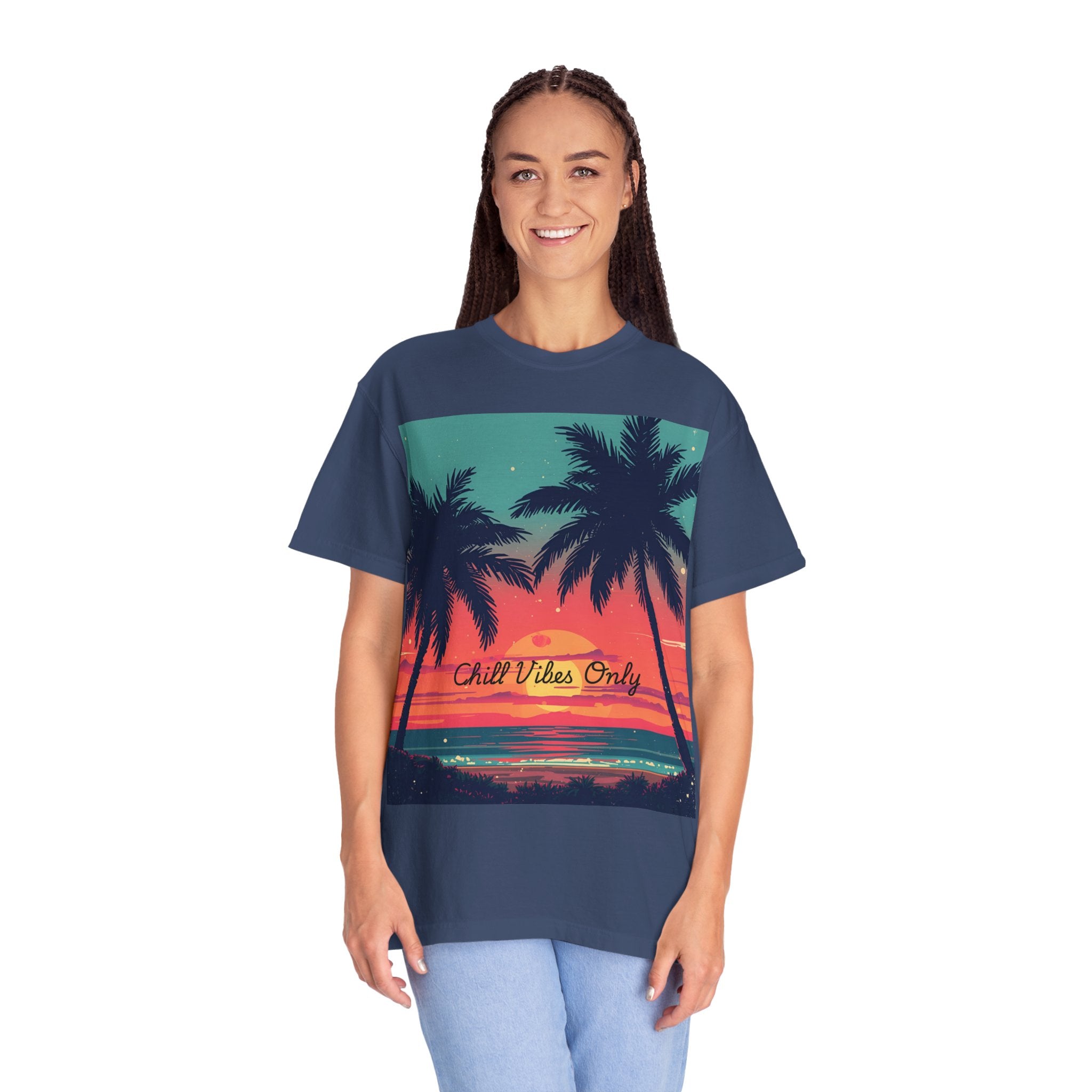 Tropical Sunset Unisex Garment-Dyed T-shirt