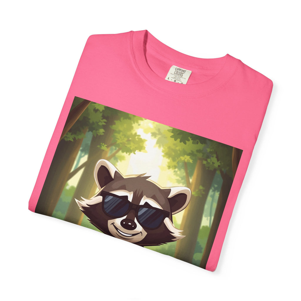 Whimsical Raccoon T-Shirt, Fun Nature Tee, Unisex Forest Shirt, Gift for Animal Lovers, Cute Wildlife Apparel